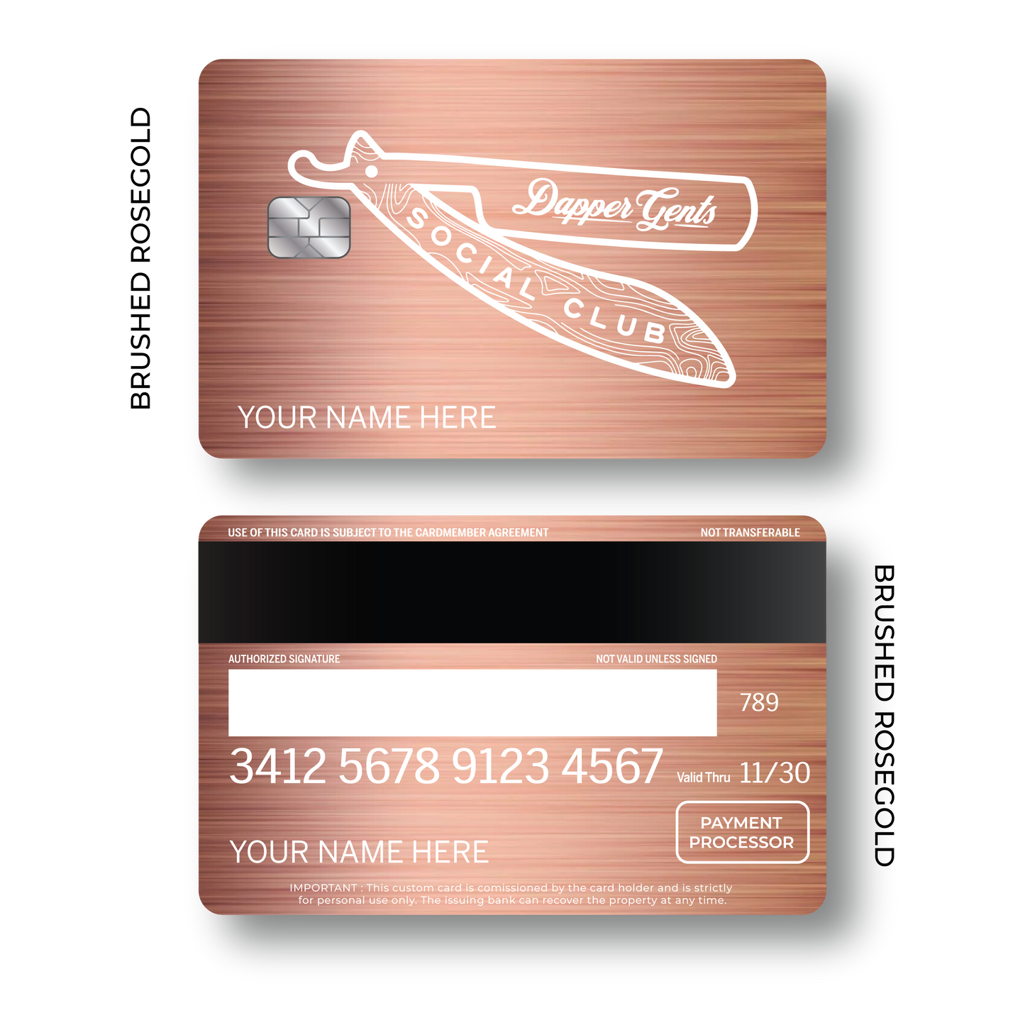Metal Card Dapper Gents Social Club
