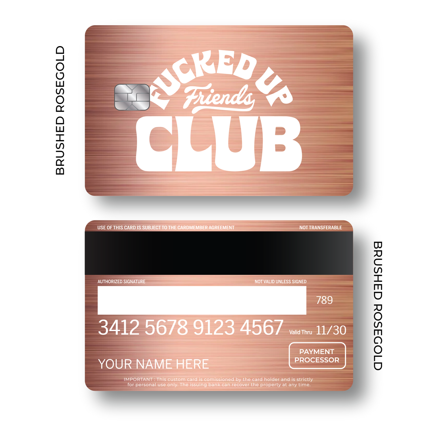 Metal Card F'd Up Friends Club