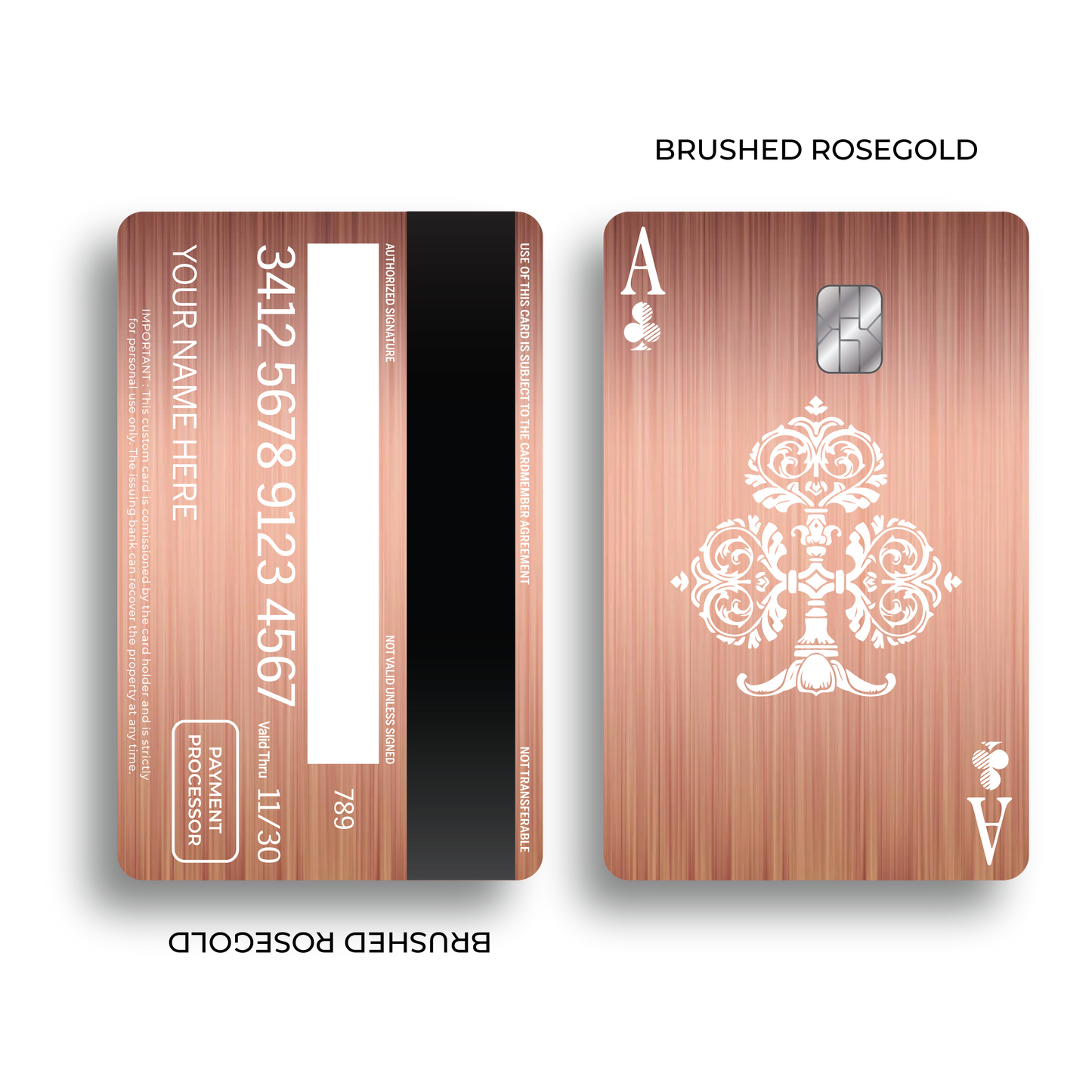 Metal Card Ace of Clubs