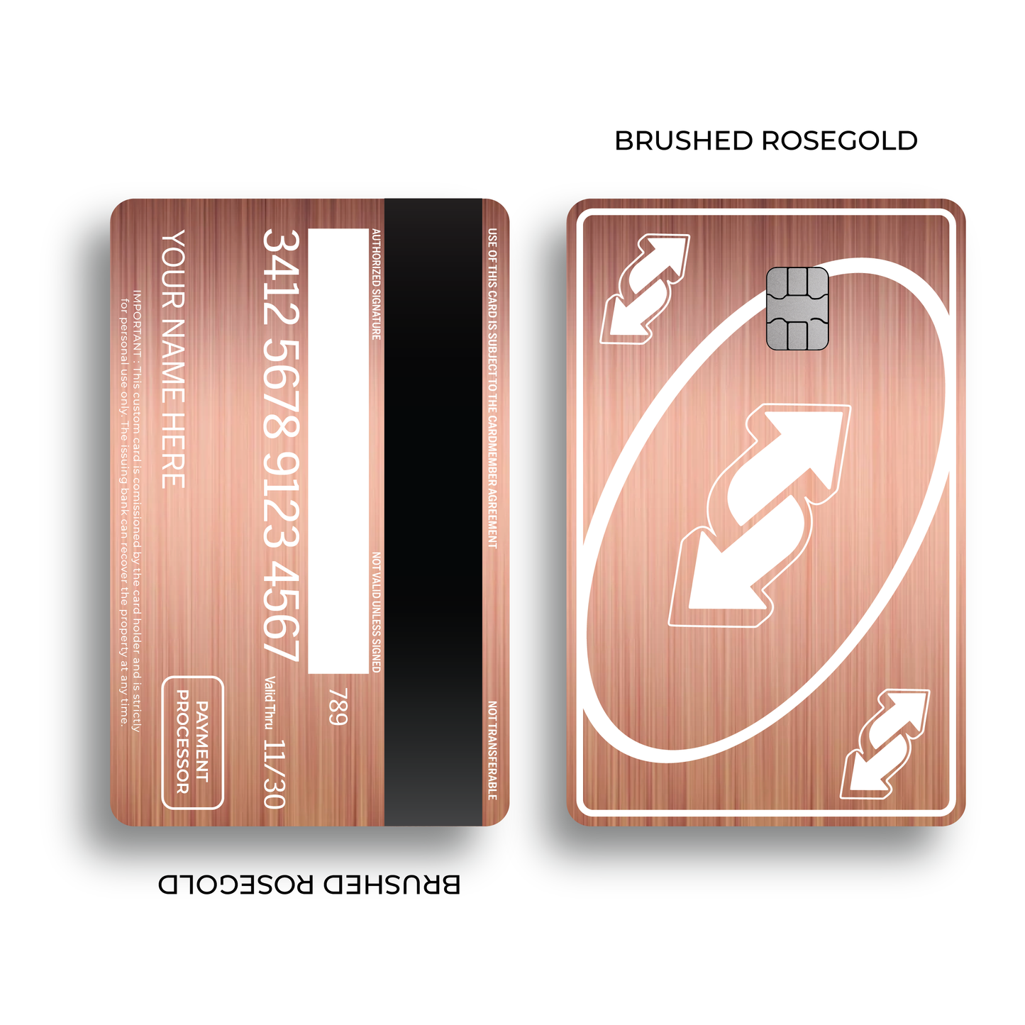 Metal Card Uno Reverse