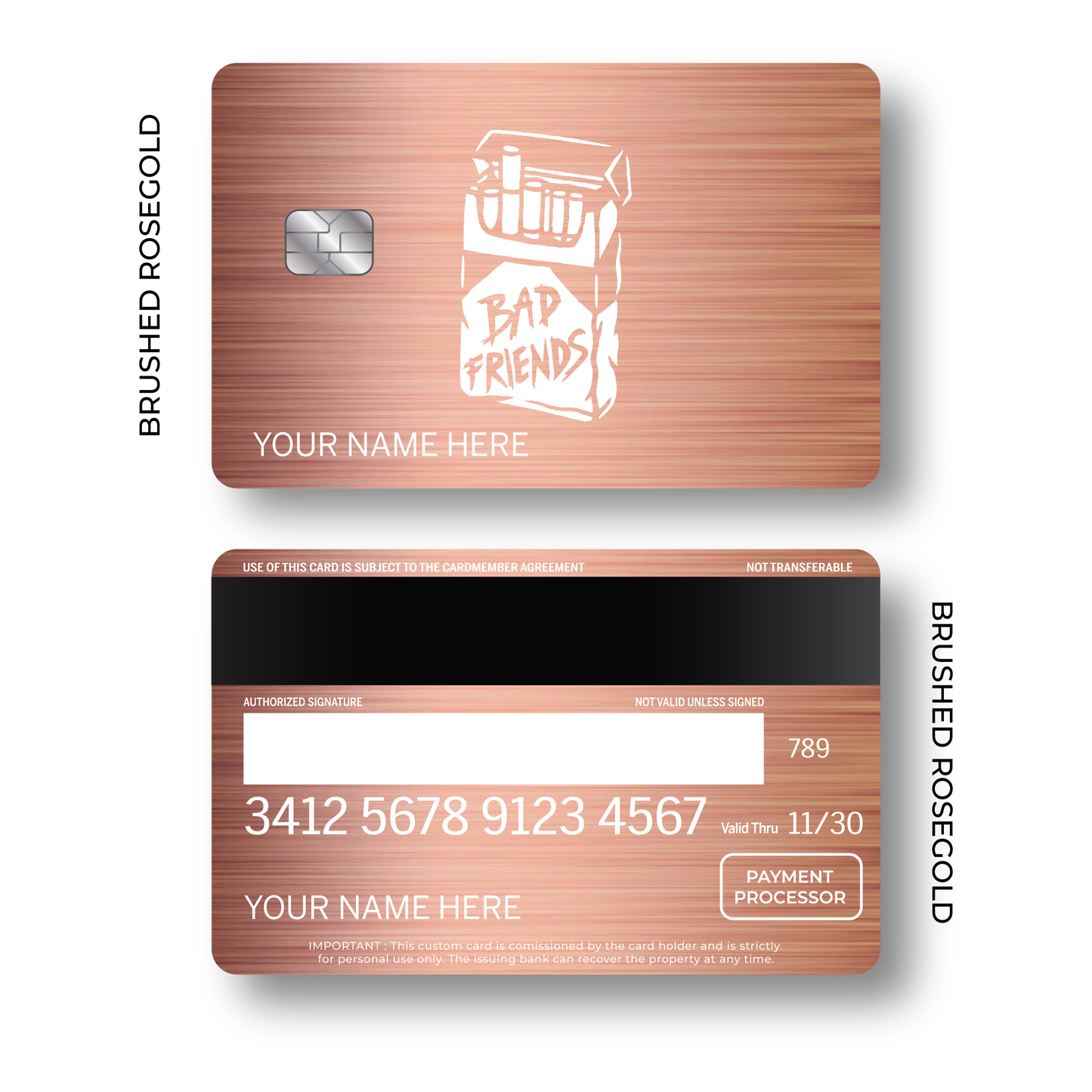 Metal Card Bad Friends