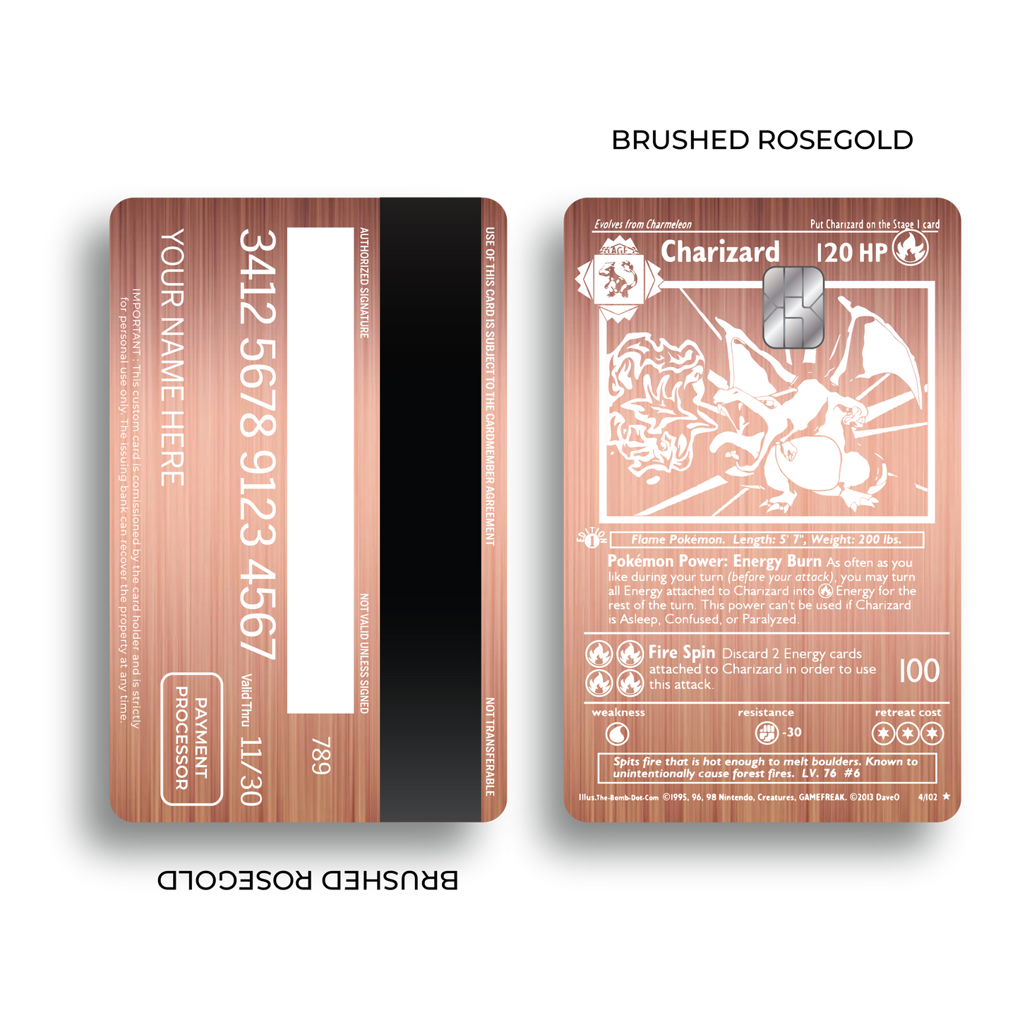 Metal Card Charizard