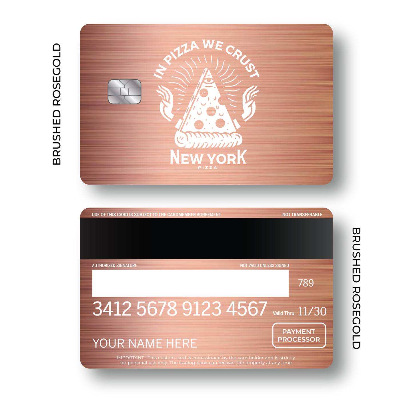 Metal Card In Pizza We Crust