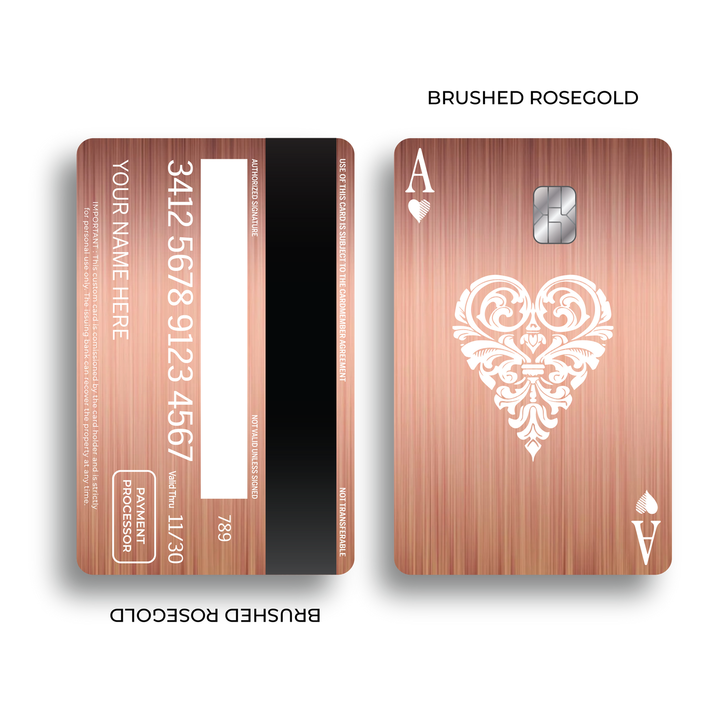 Metal Card Ace of Hearts