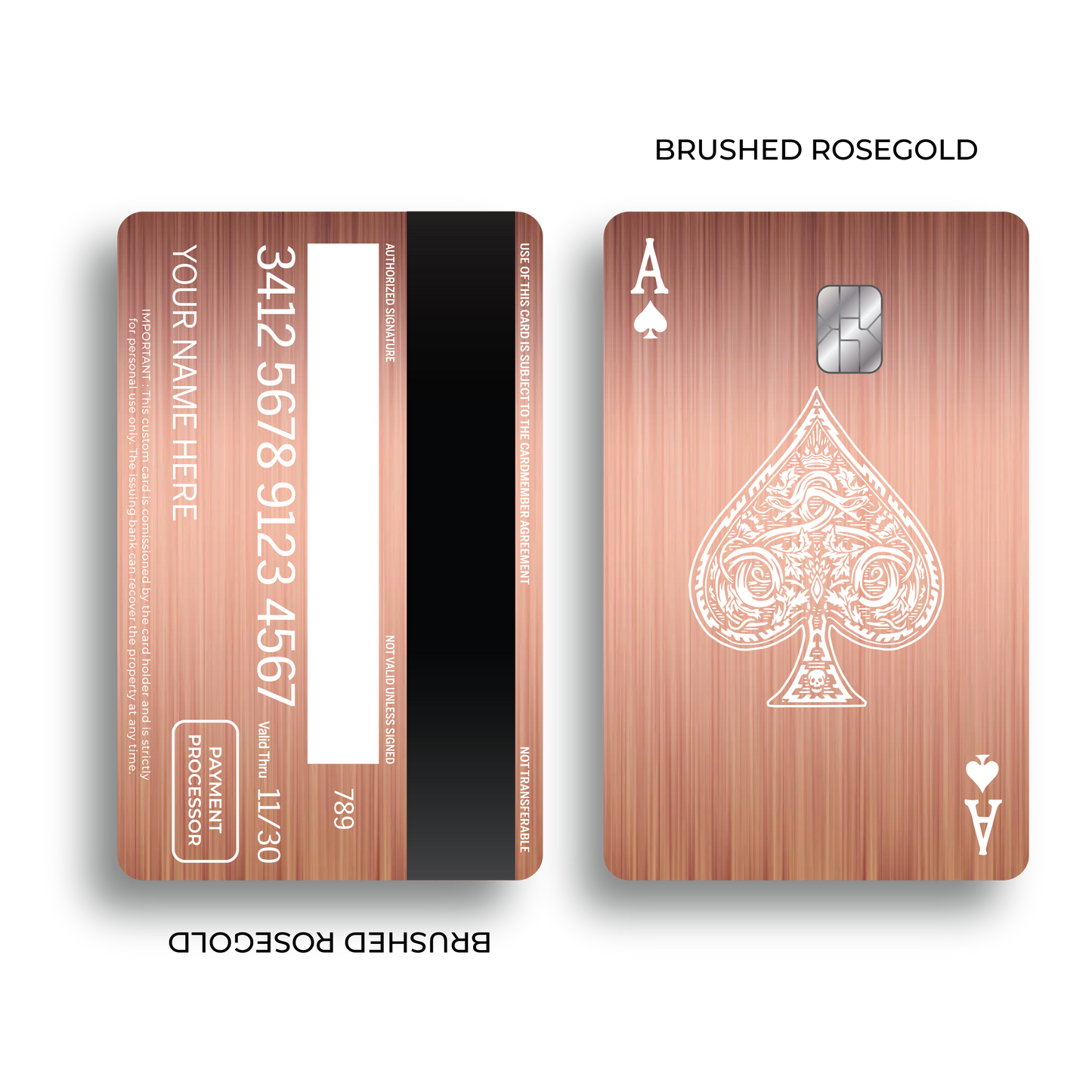 Metal Card Ace of Spades V3