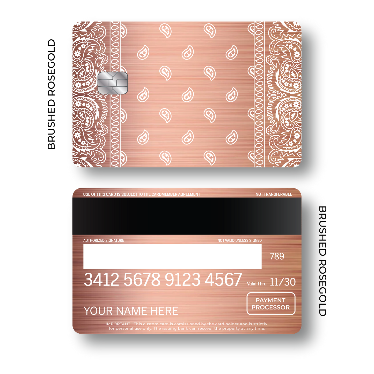 Metal Card Paisley