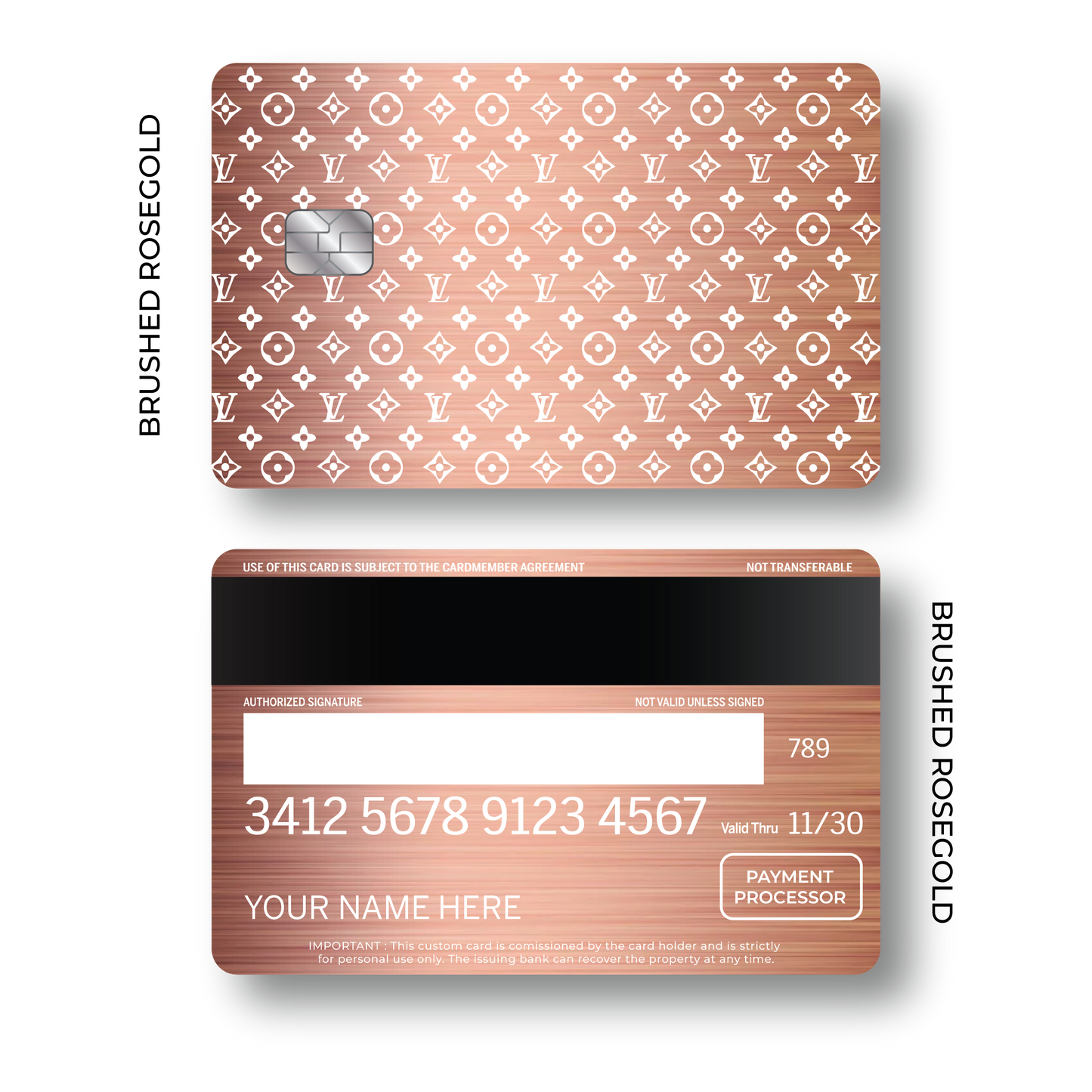 Metal Card LV Pattern