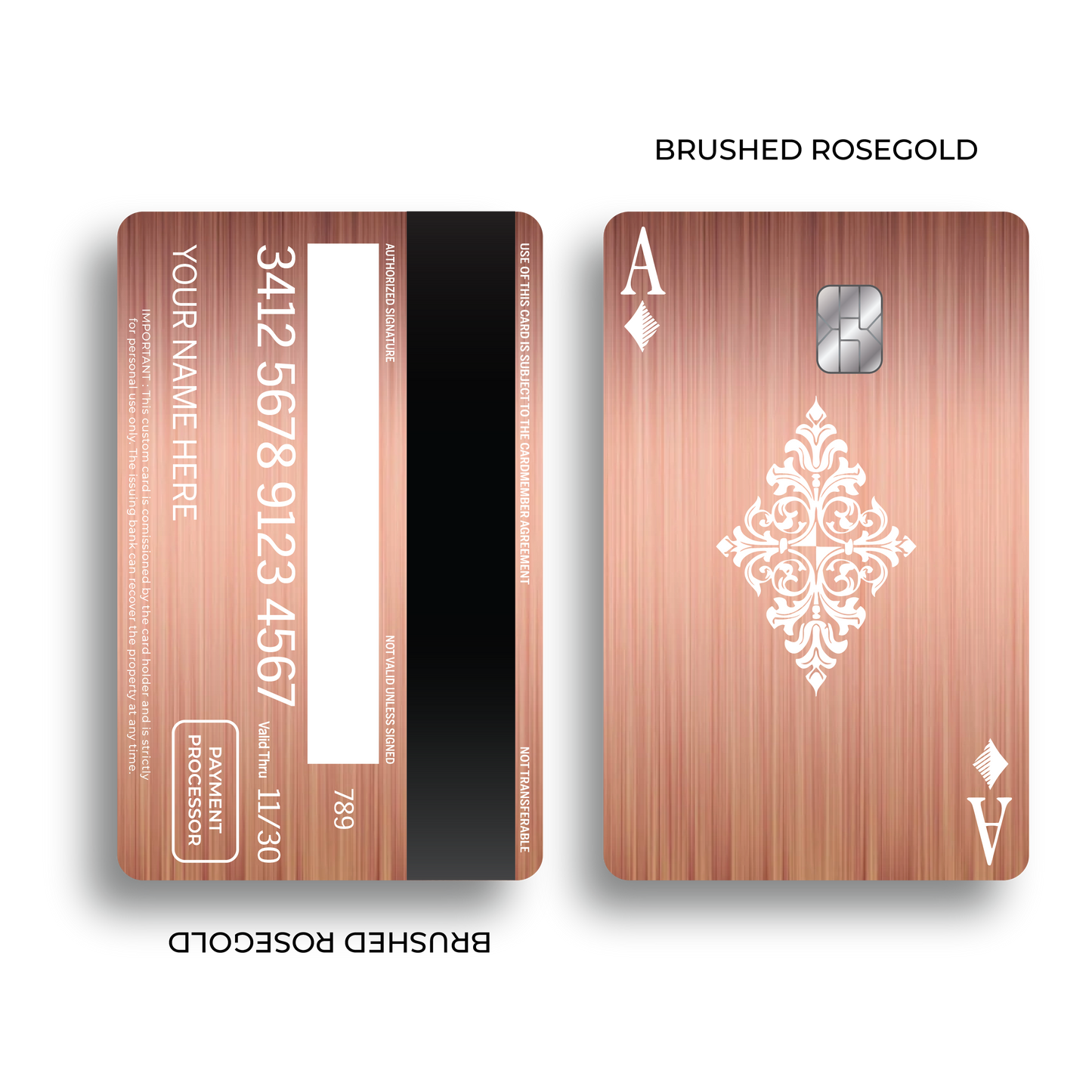 Metal Card Ace of Diamonds