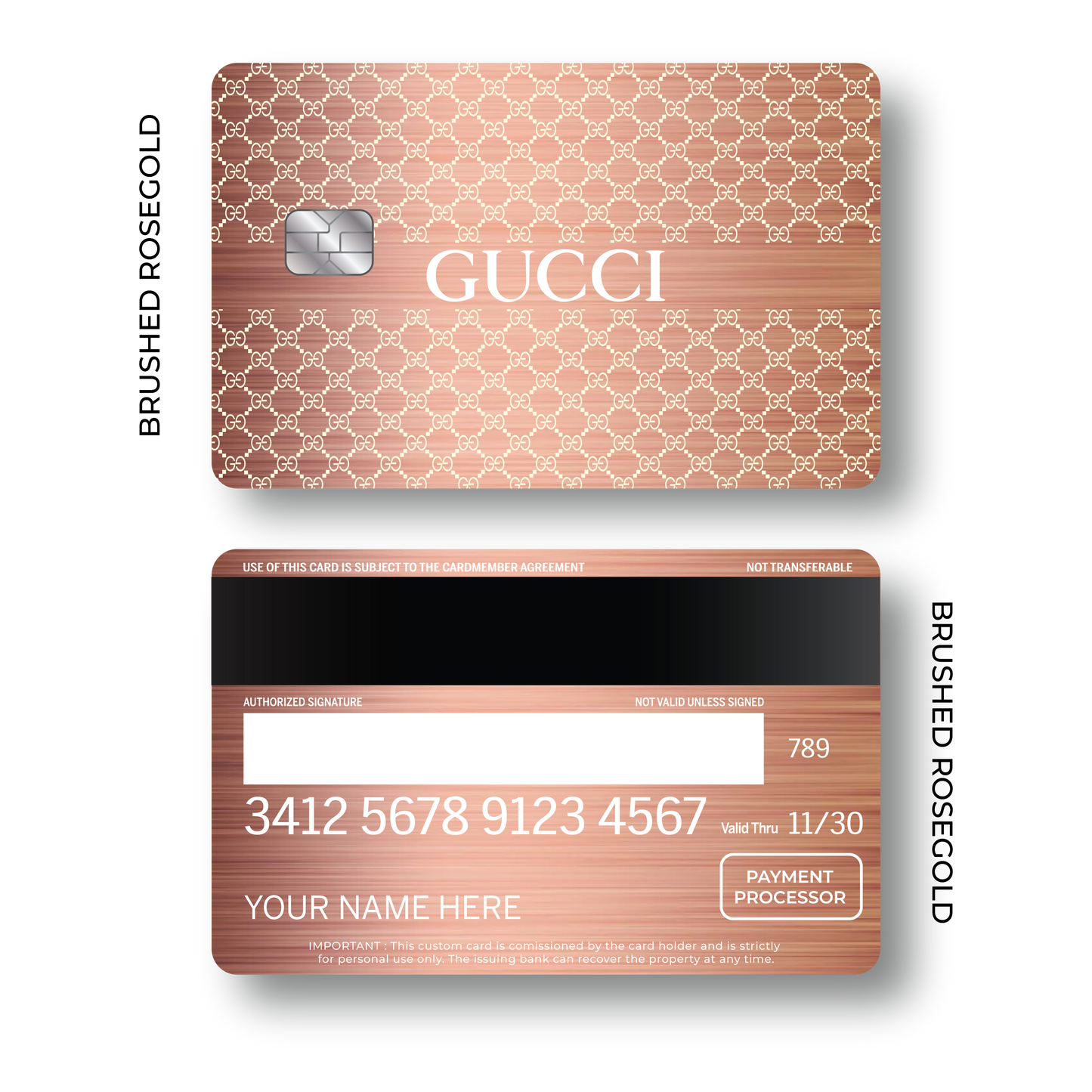 Metal Card Guccí Pattern