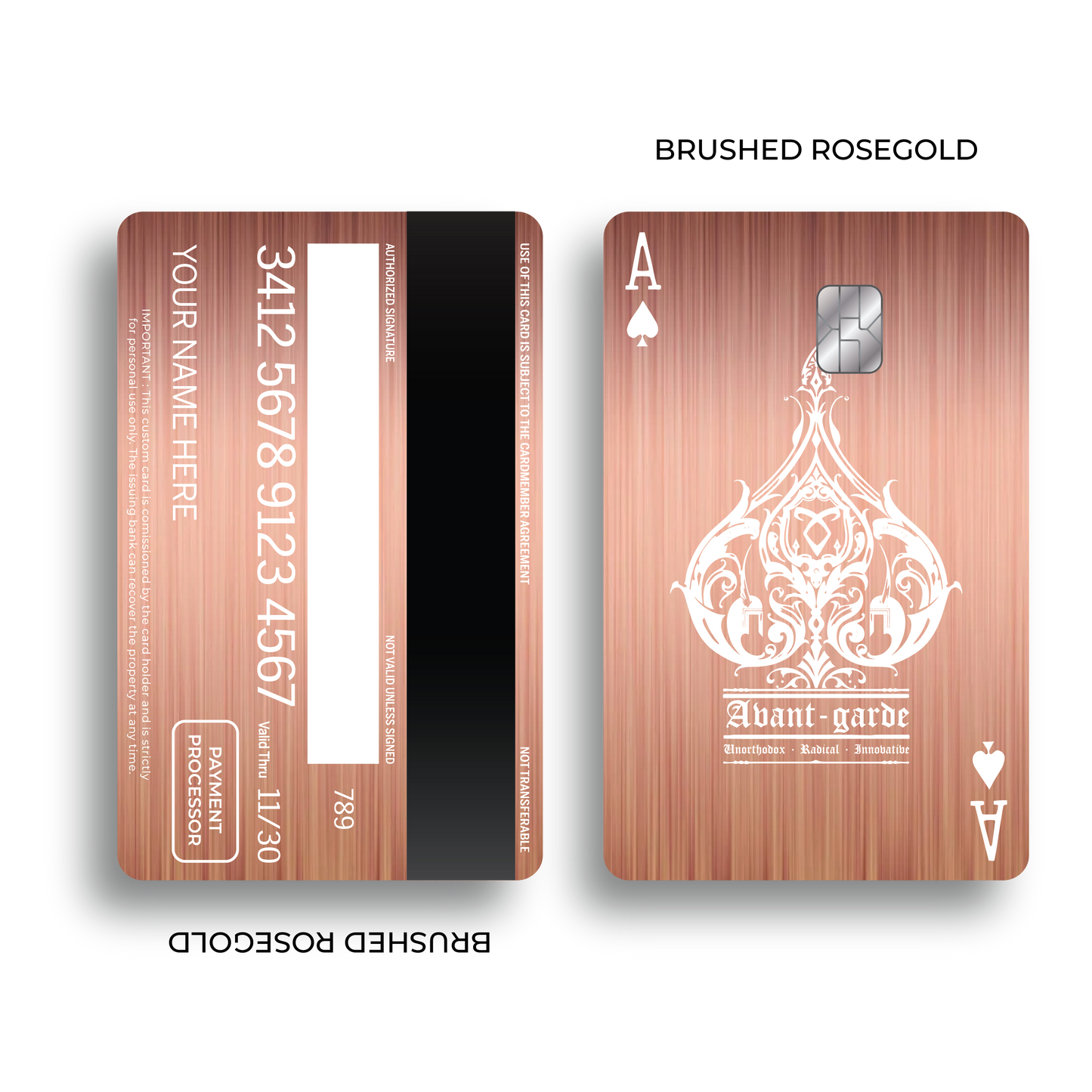 Metal Card Ace of Spades V2