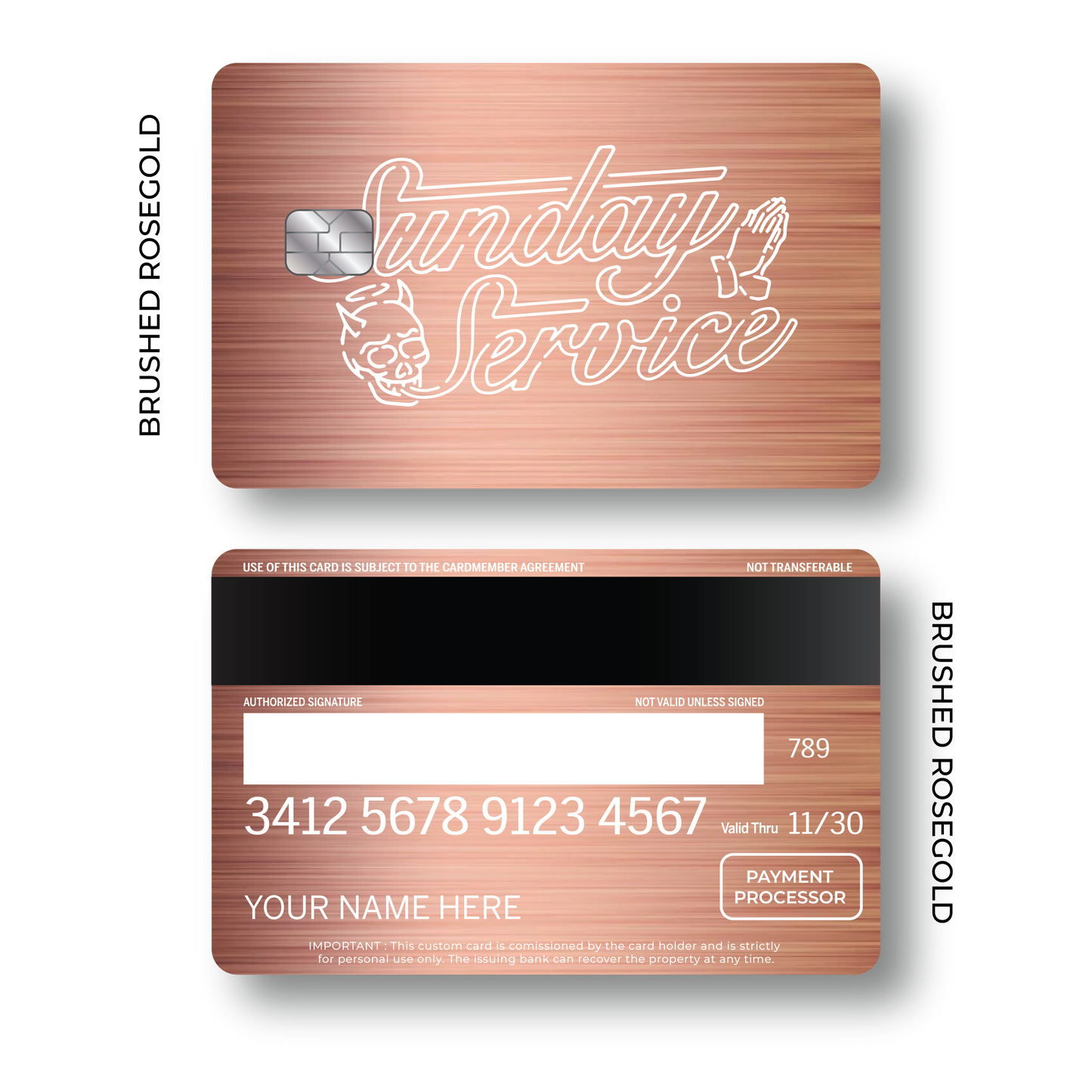Metal Card Sunday Service