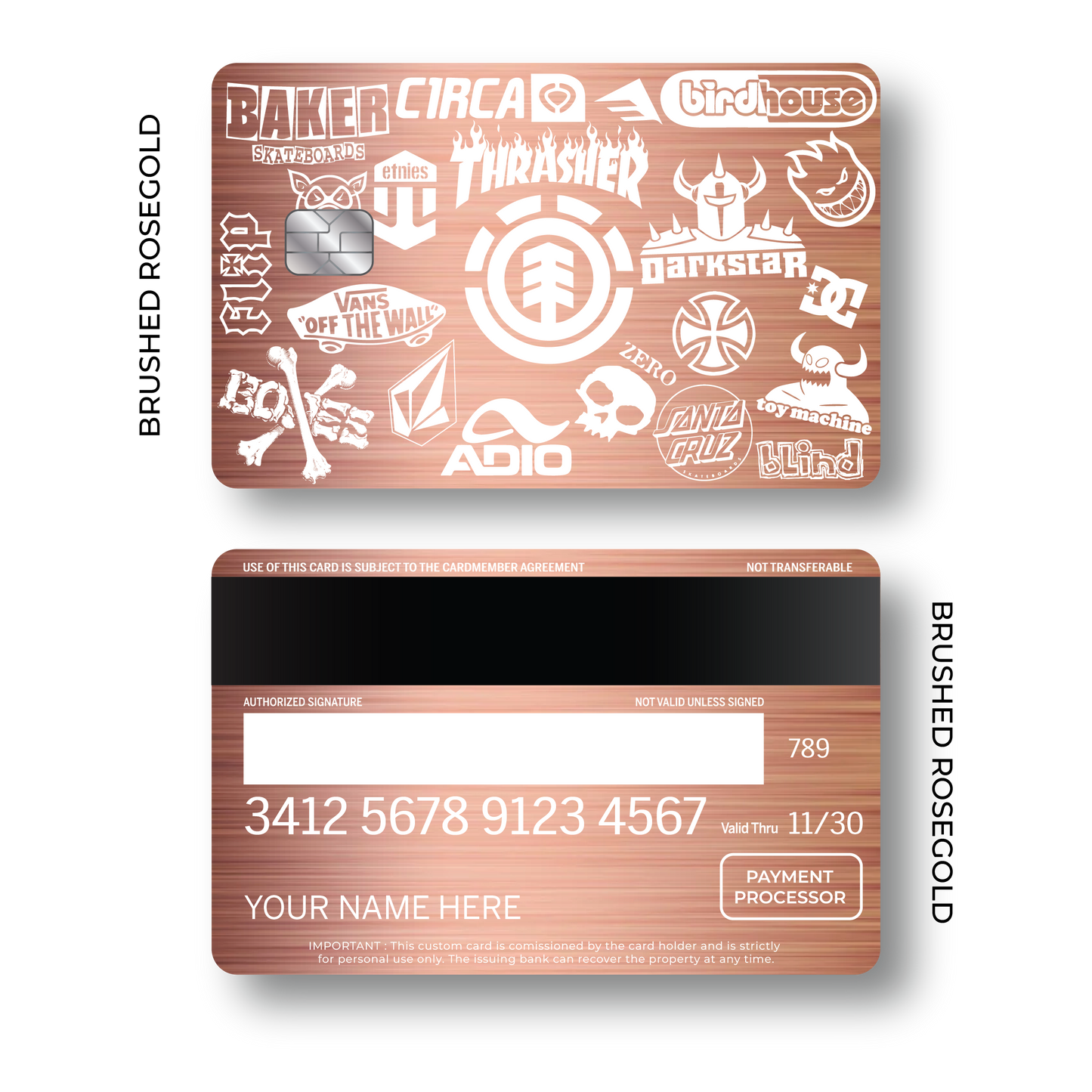 Metal Card OG Skate Brands