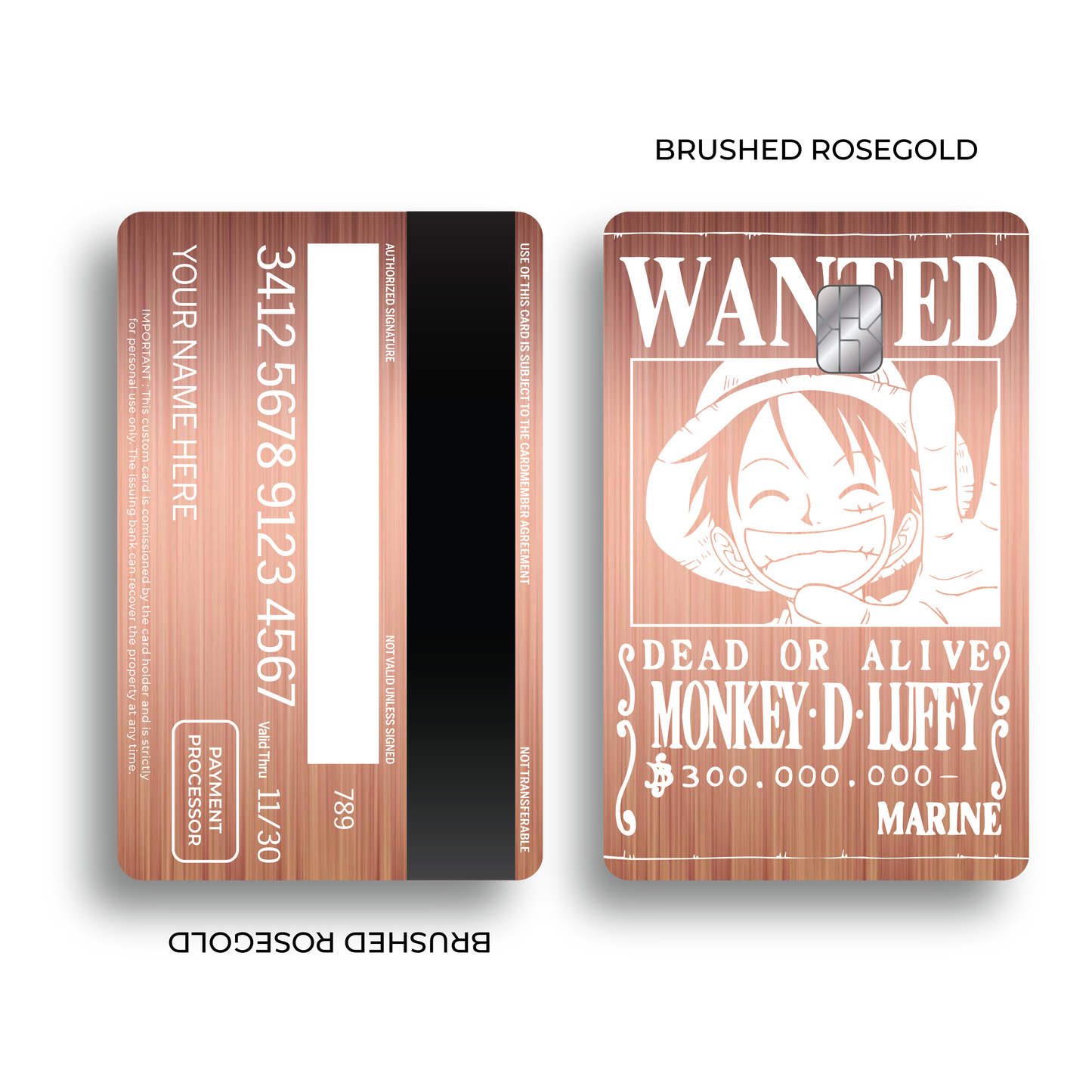 Metal Card Wanted Luffy