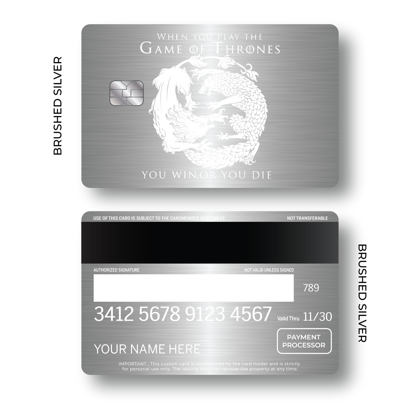 Metal Card The Game of Thrones