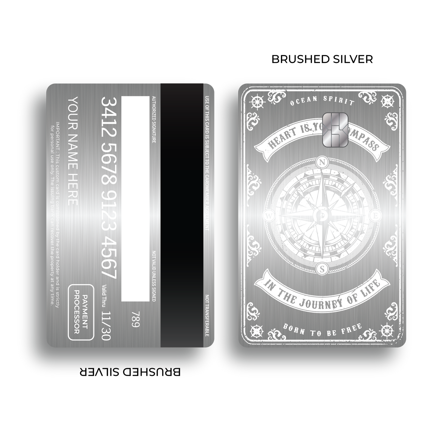 Metal Card Compass