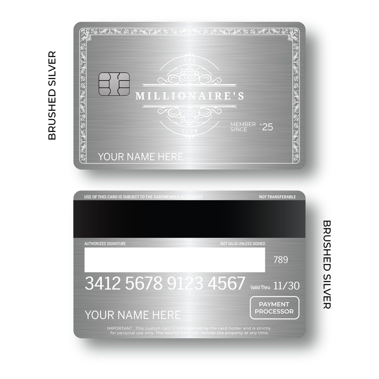 Metal Card Millionaires Club V1