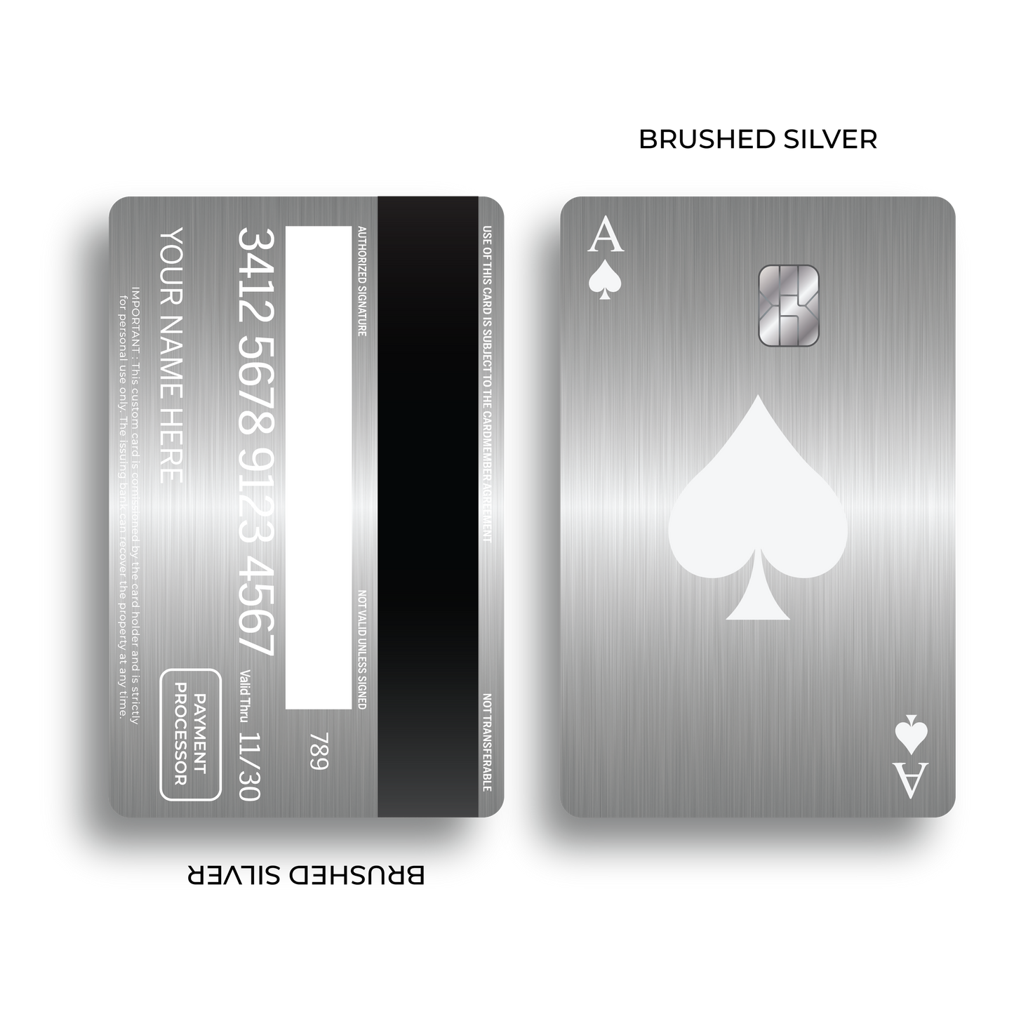 Metal Card Ace of Spades V1