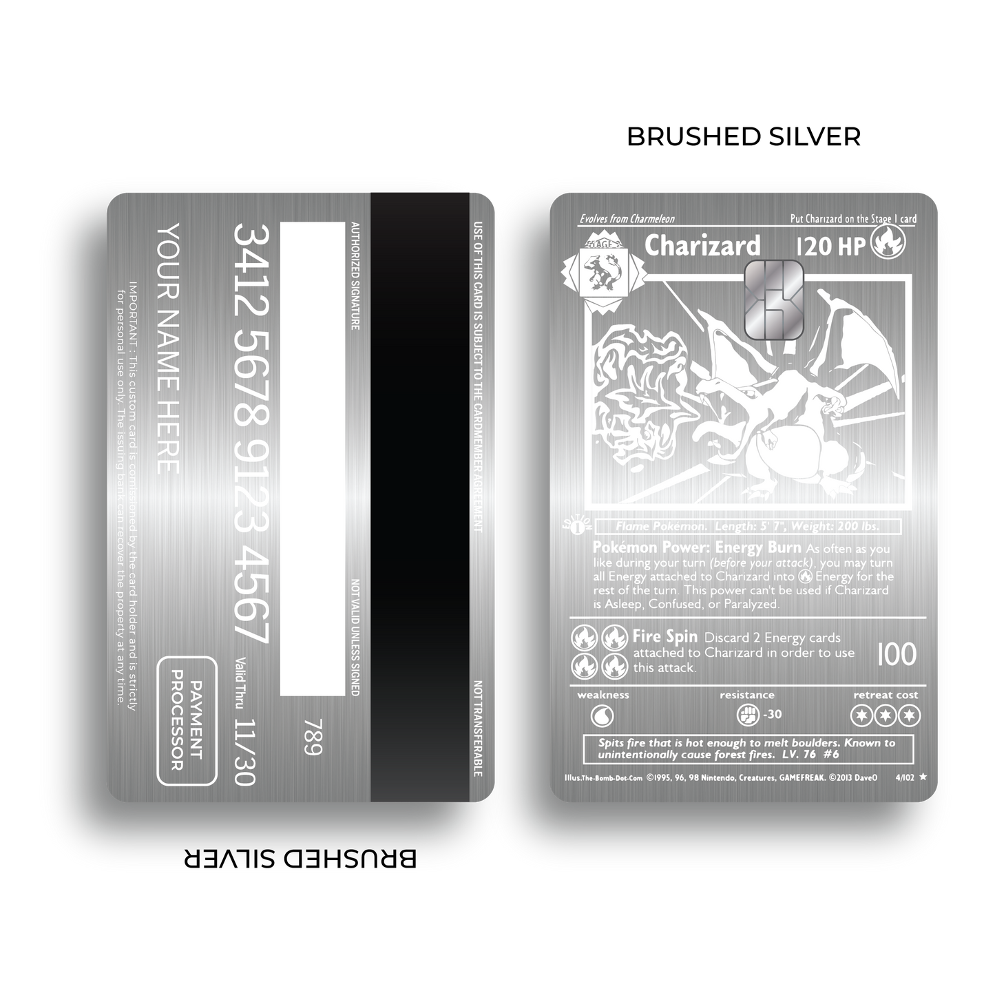 Metal Card Charizard