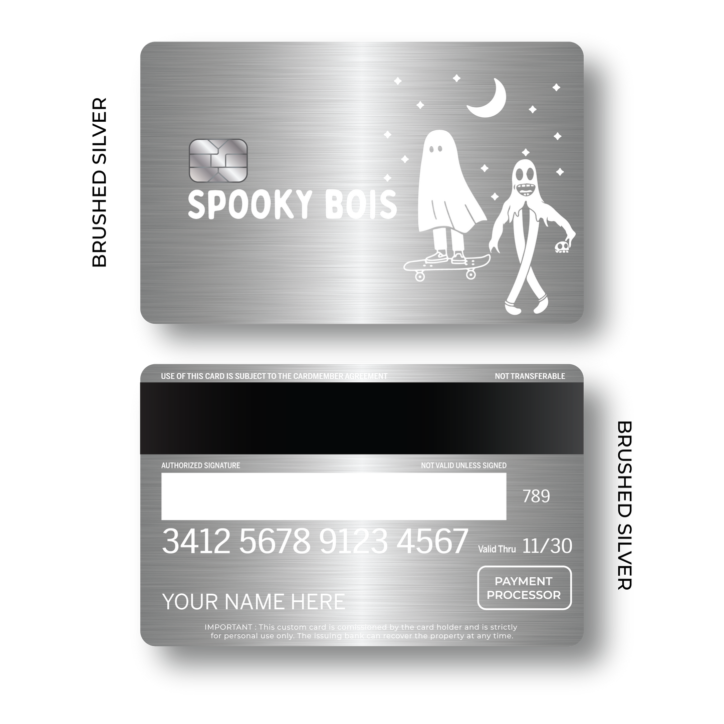 Metal Card Spooky Bois