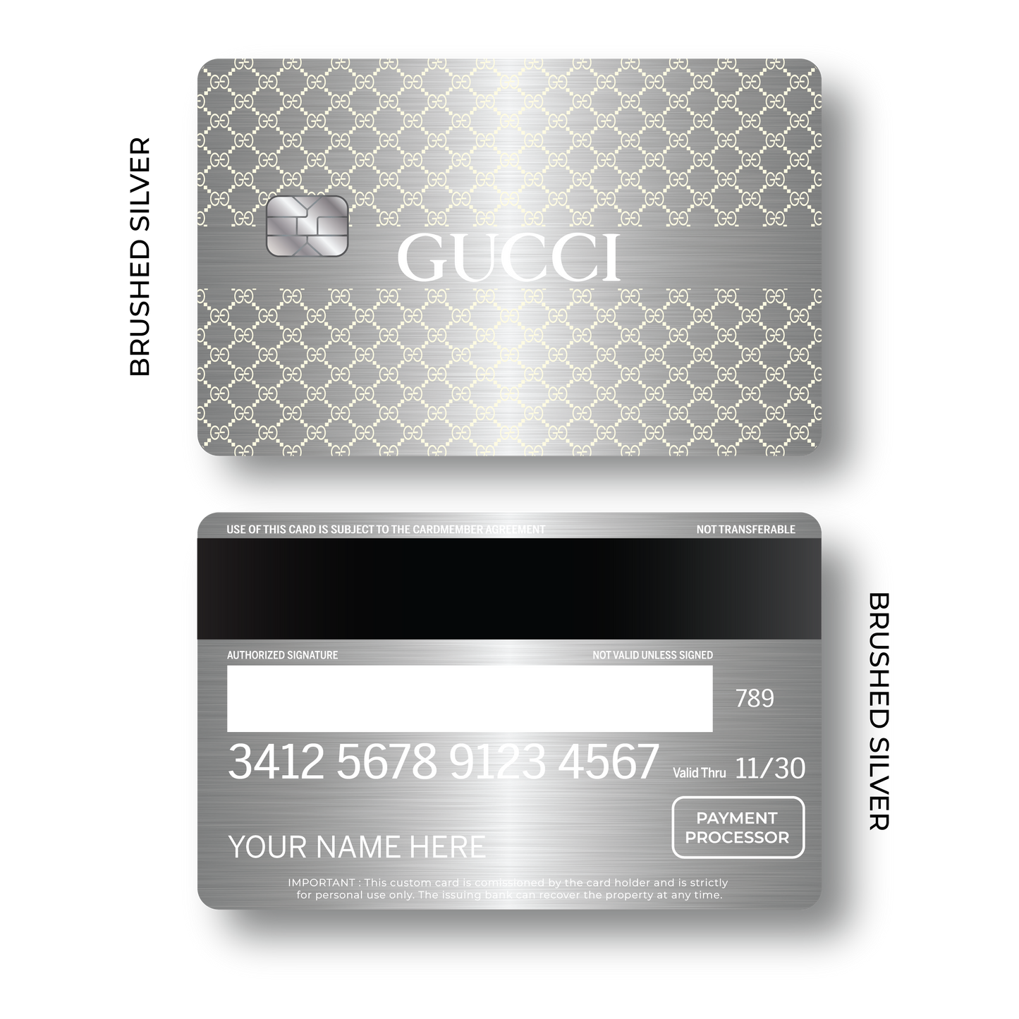 Metal Card Guccí Pattern