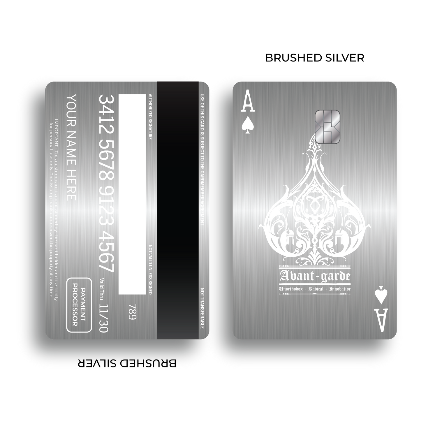 Metal Card Ace of Spades V2
