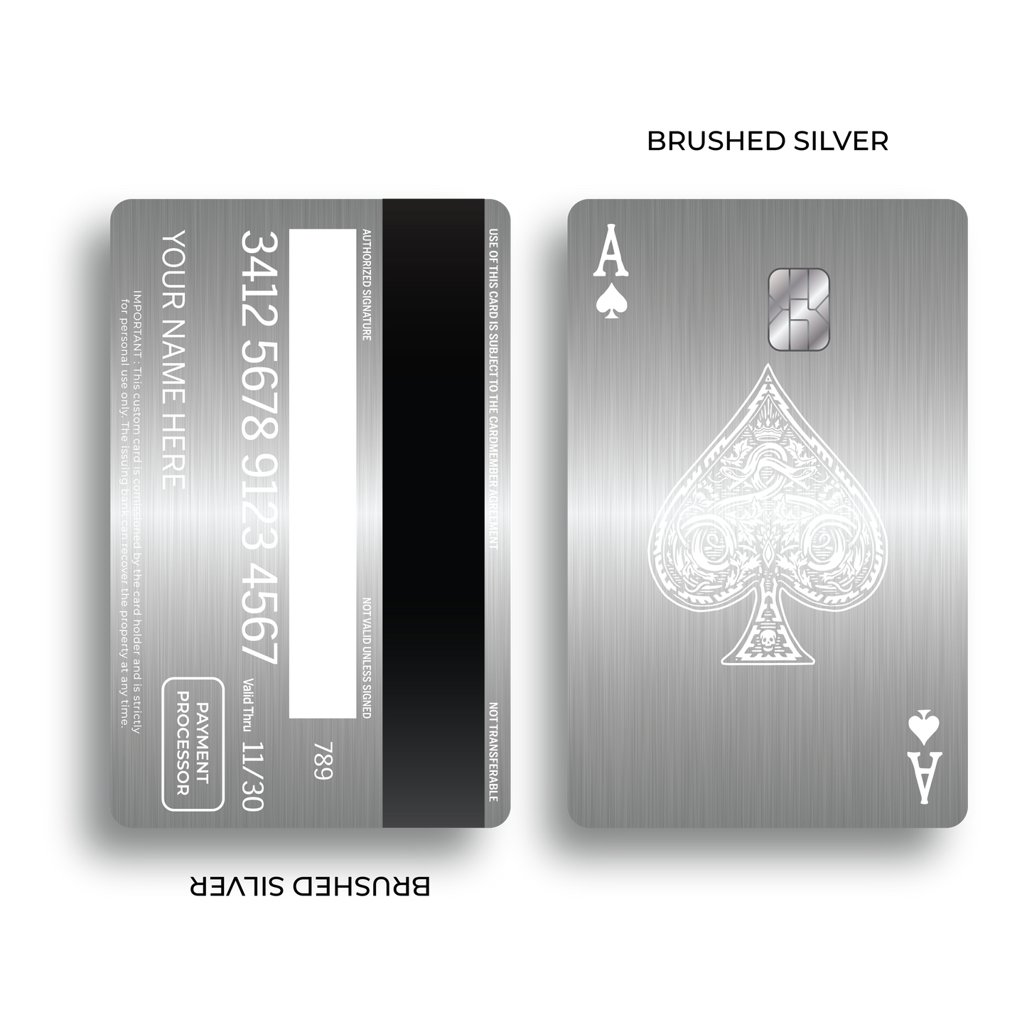 Metal Card Ace of Spades V3