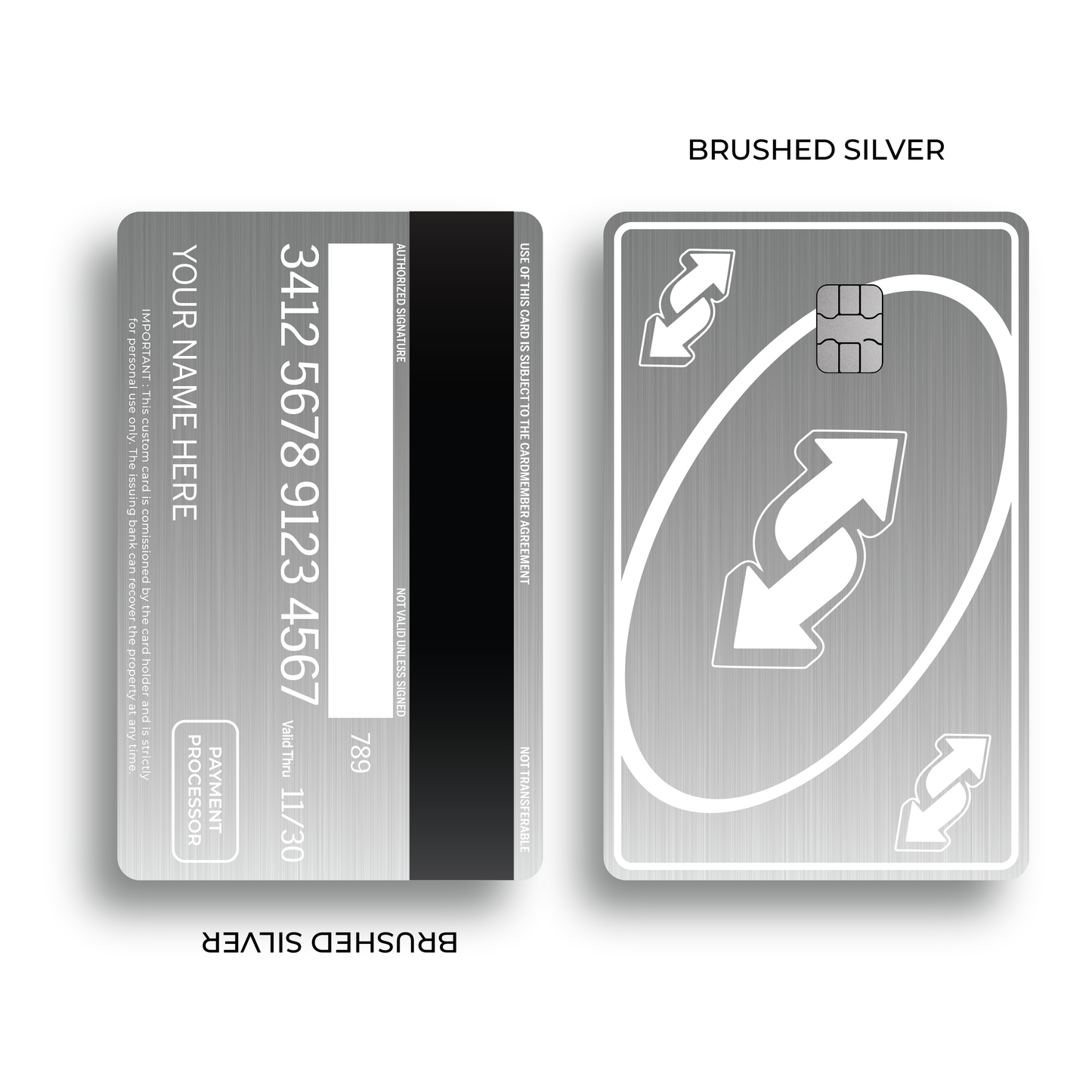 Metal Card Uno Reverse
