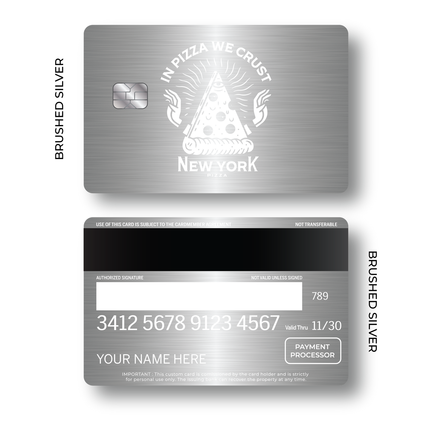 Metal Card In Pizza We Crust