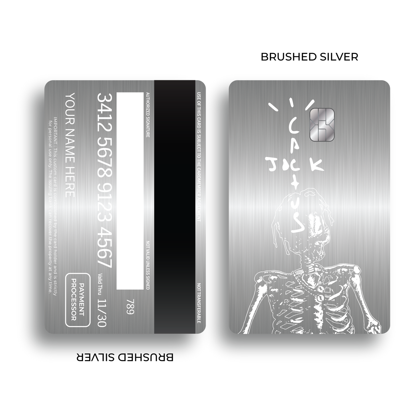 Metal Card Cactus Jack Skull