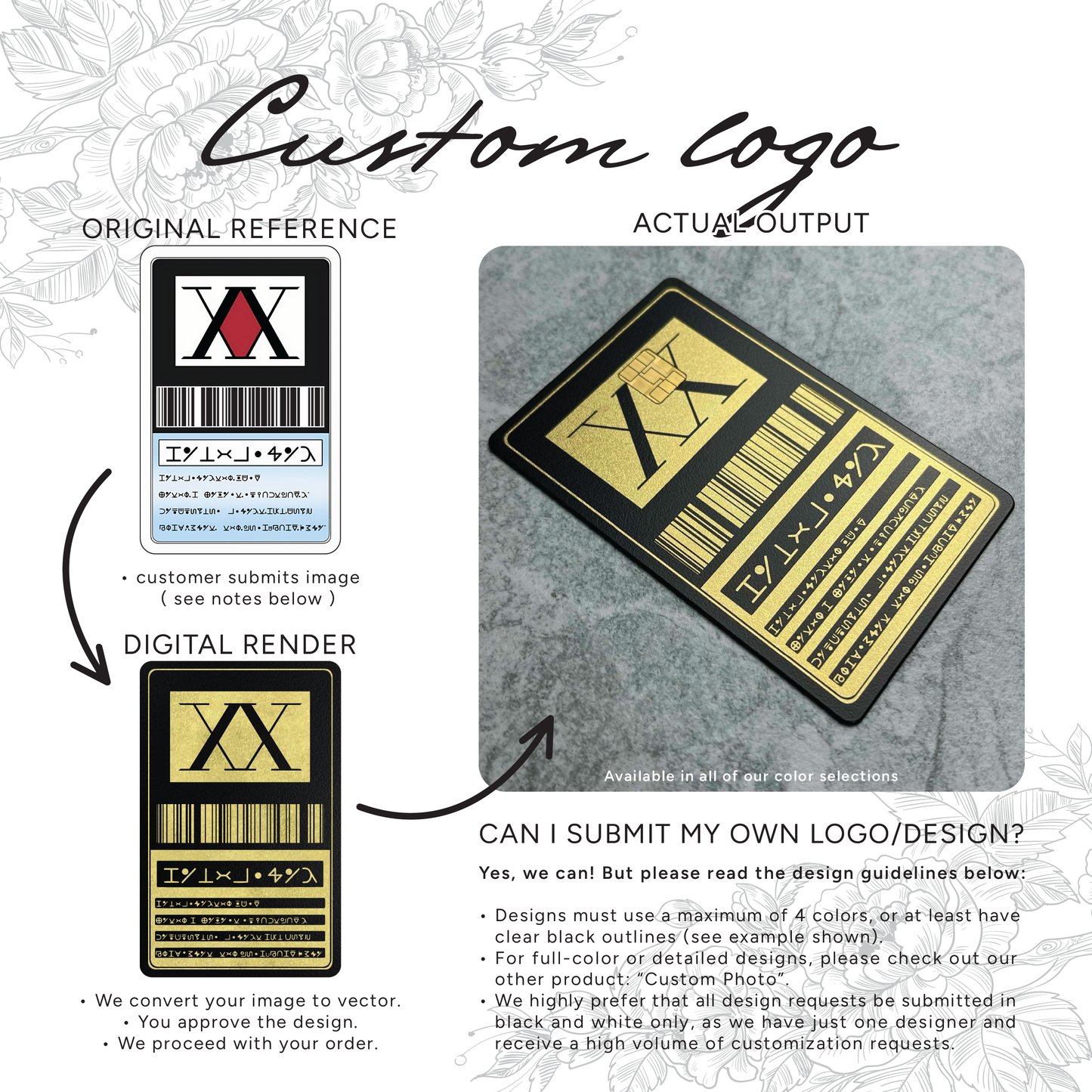Metal Card Custom Logo