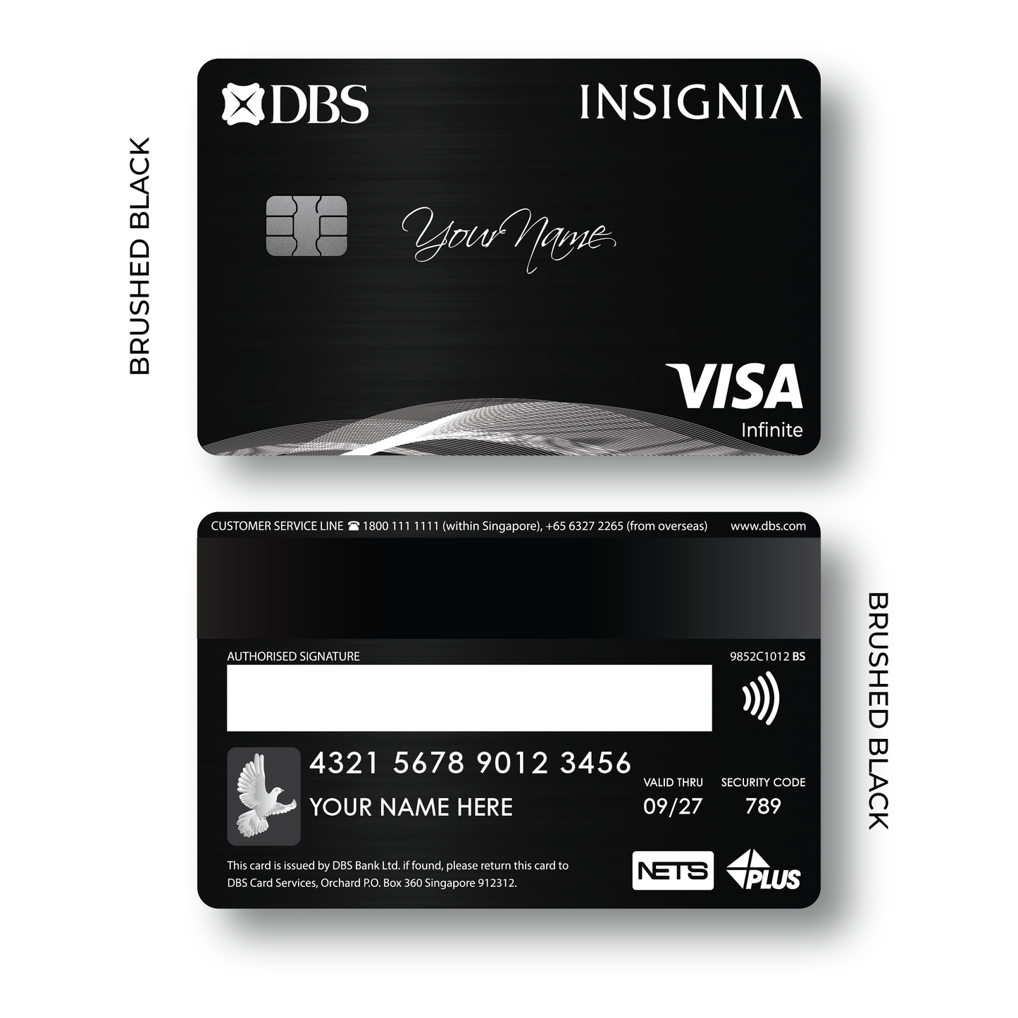 Metal Card DBS Insignia Black