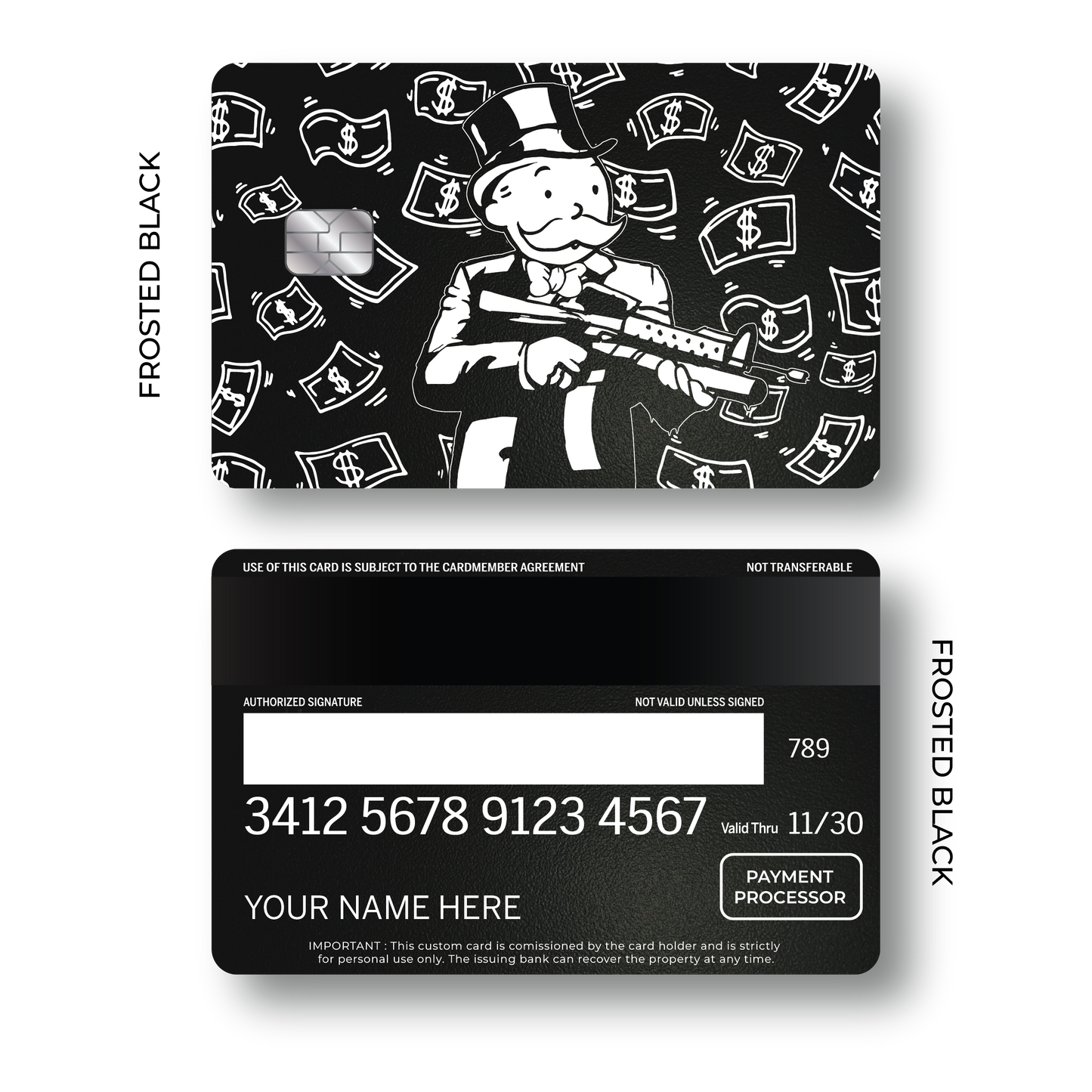 Metal Card Monopoly Man