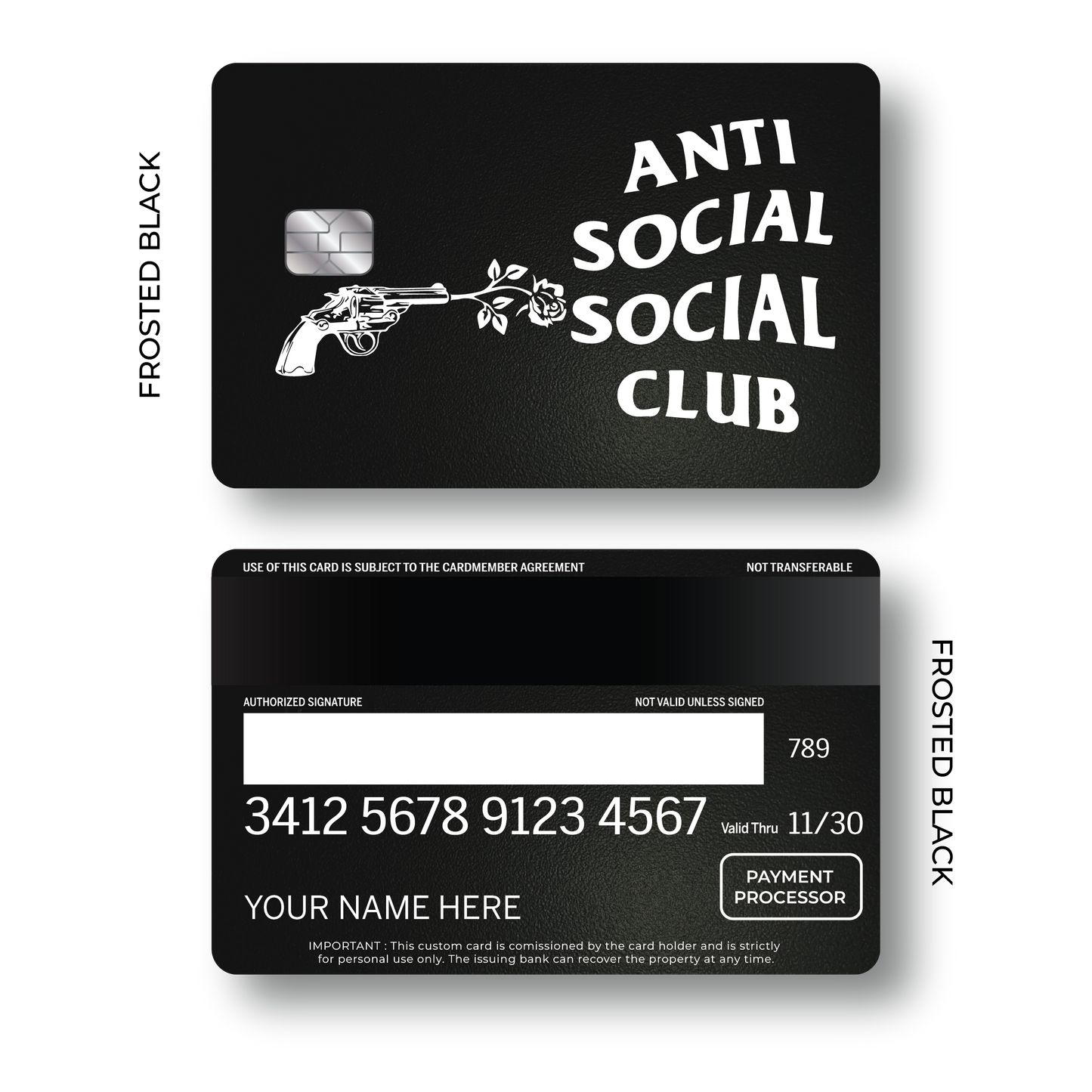 Metal Card Anti Social