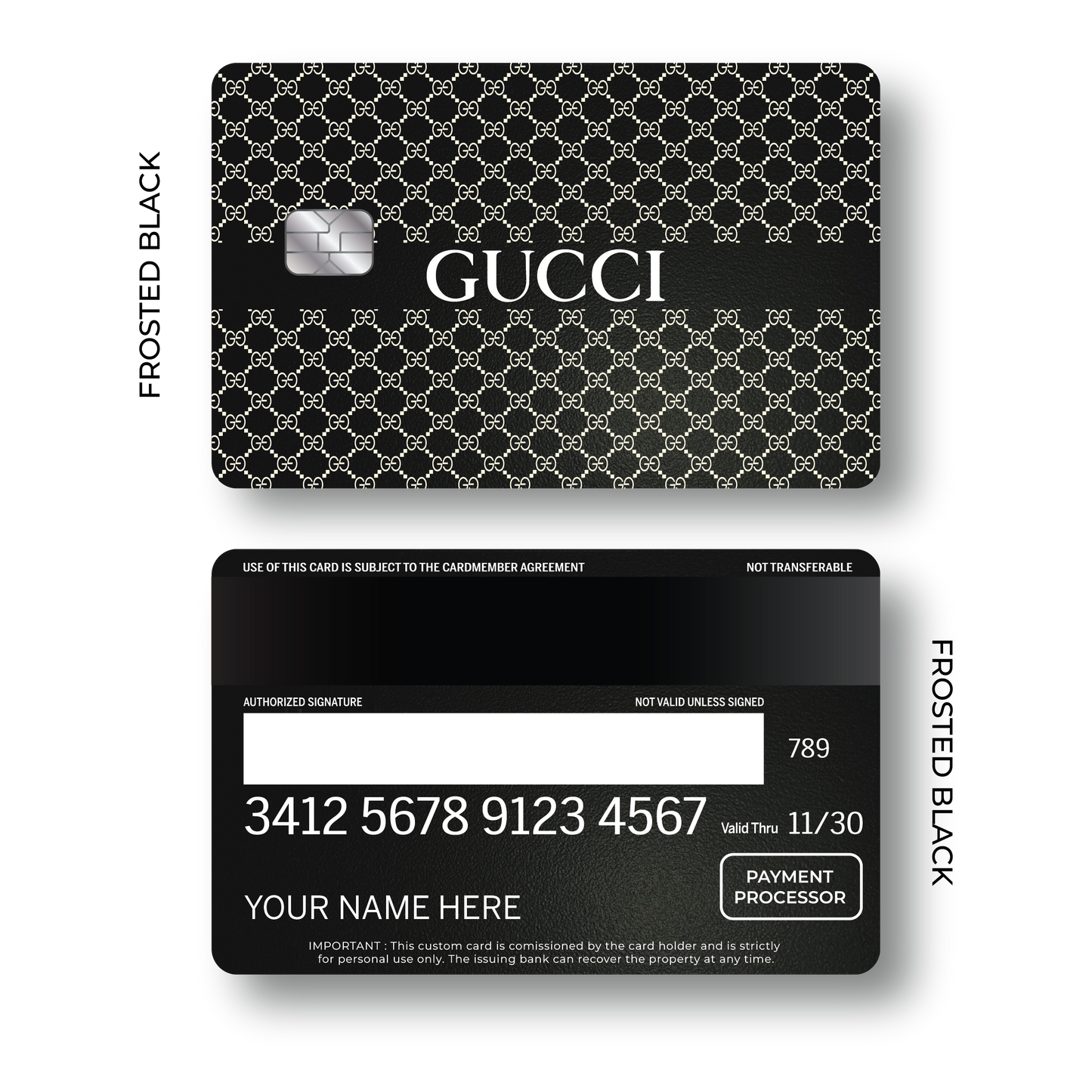 Metal Card Guccí Pattern