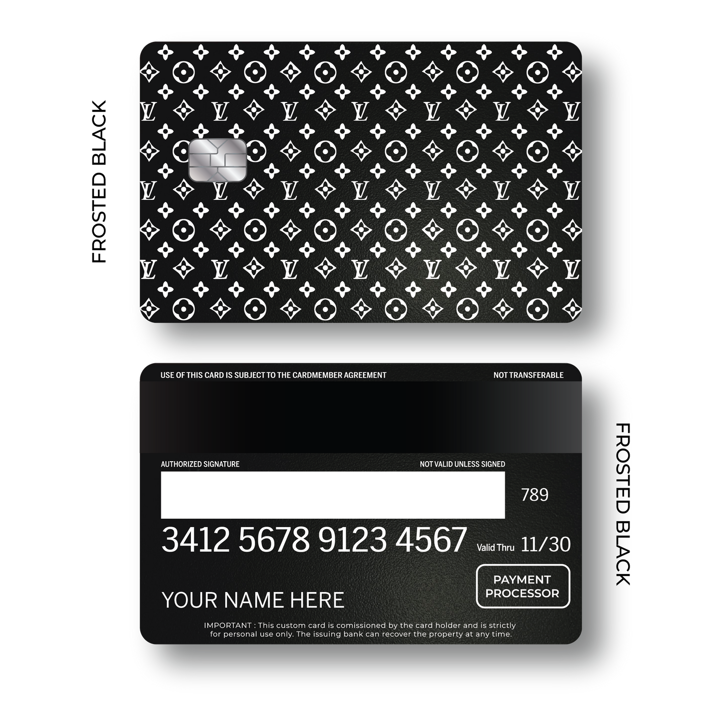 Metal Card LV Pattern