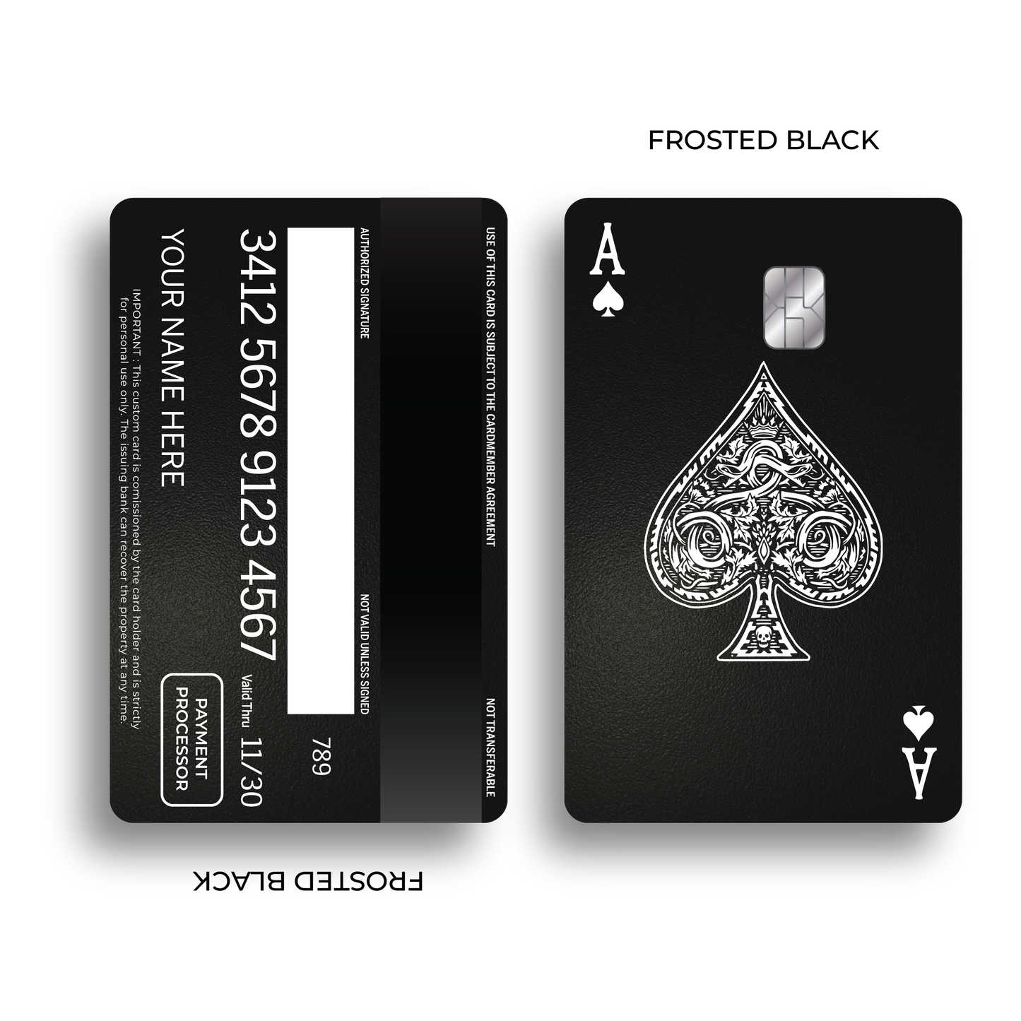 Metal Card Ace of Spades V3