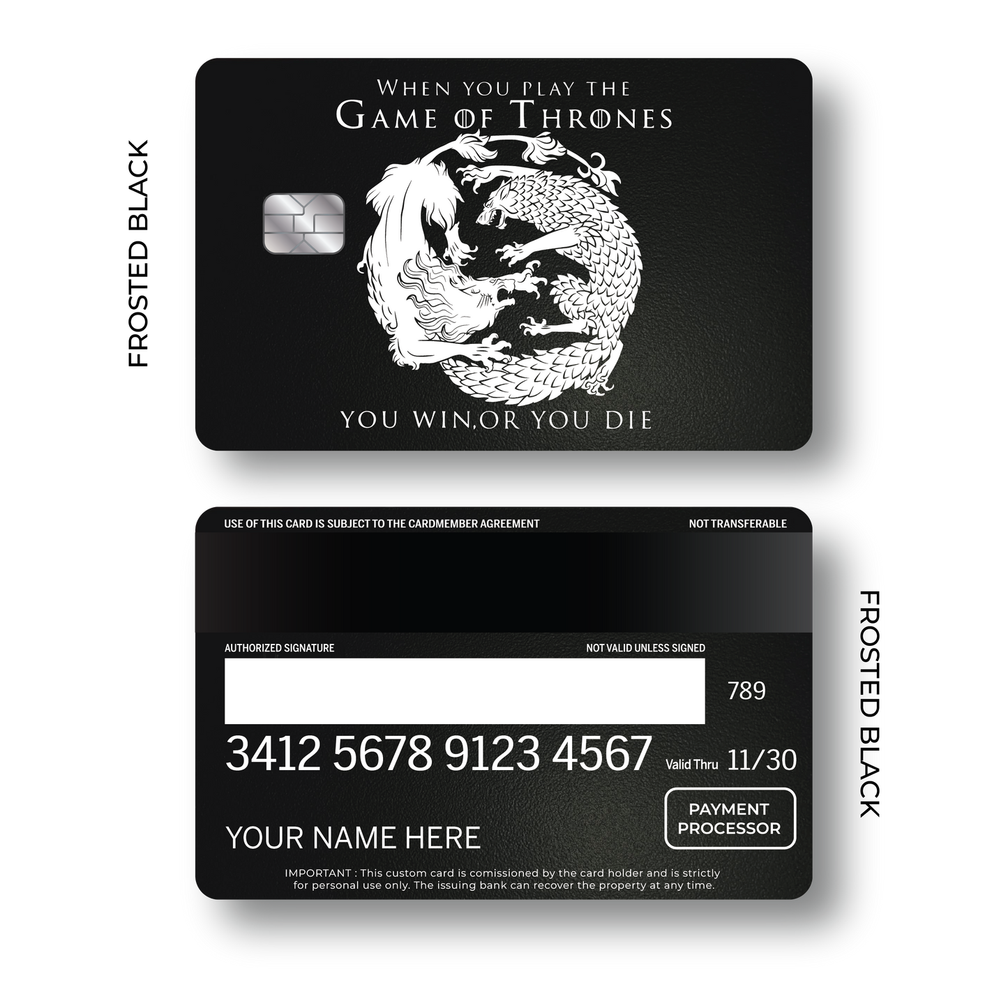 Metal Card The Game of Thrones