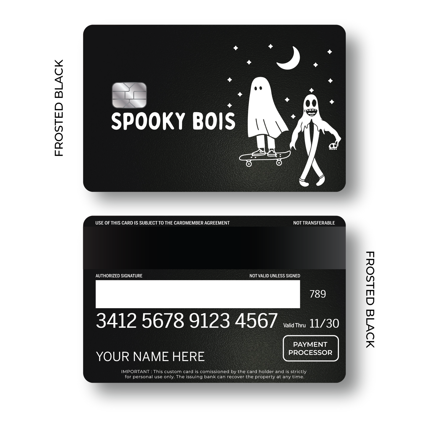Metal Card Spooky Bois