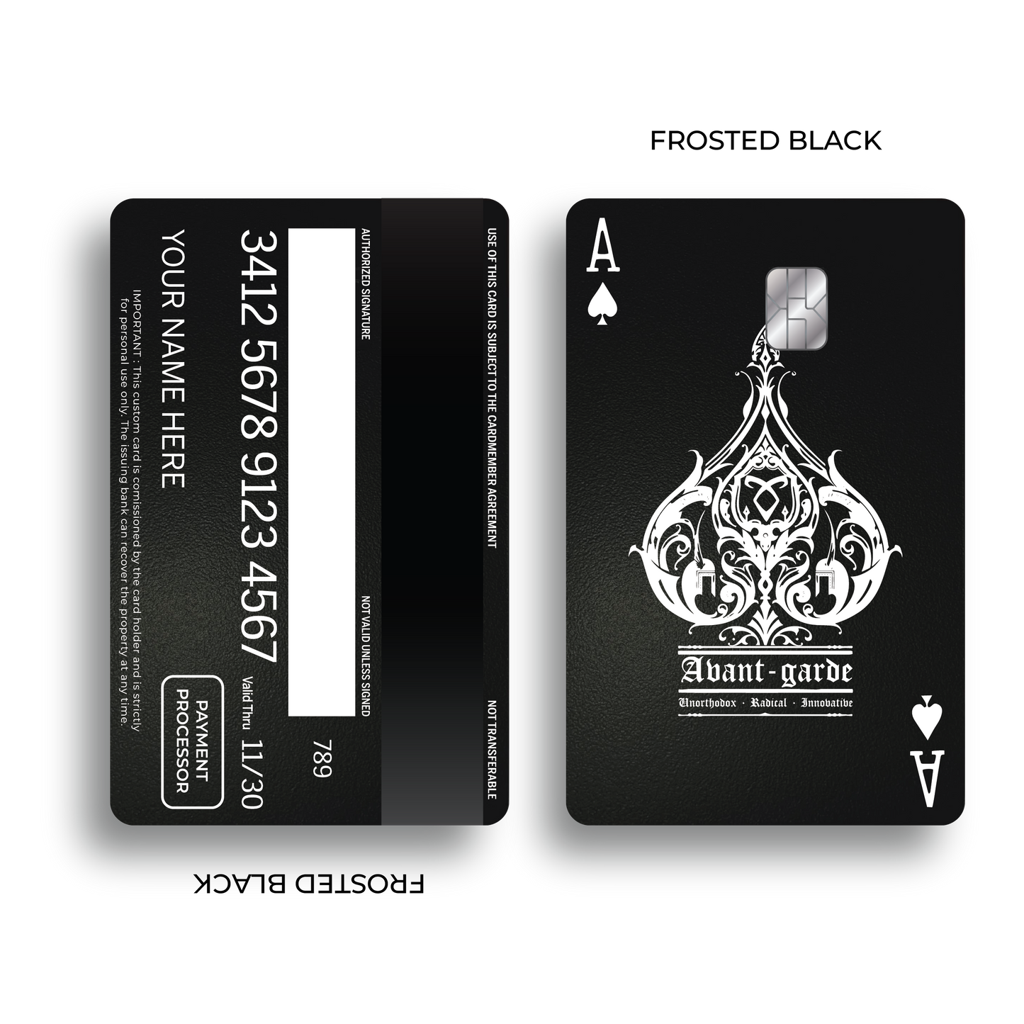 Metal Card Ace of Spades V2