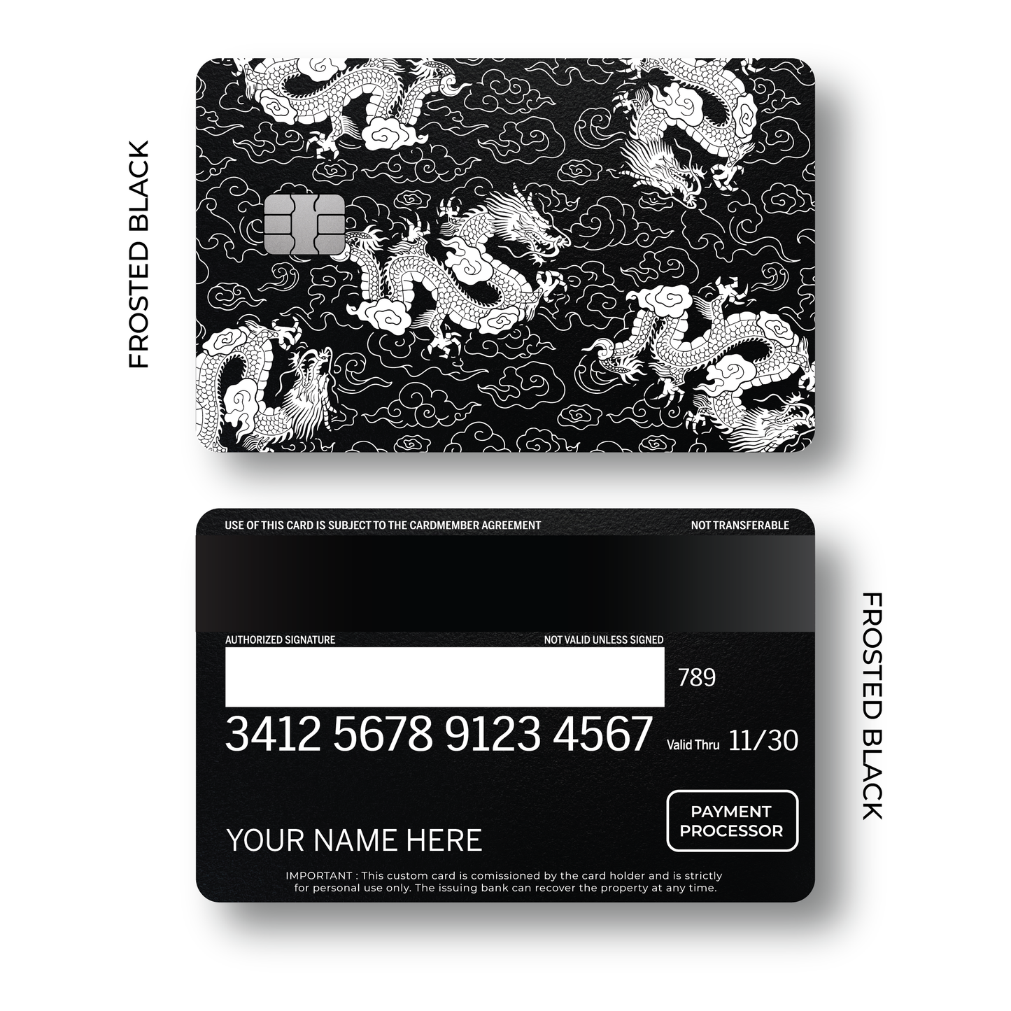 Metal Card Dragon Pattern