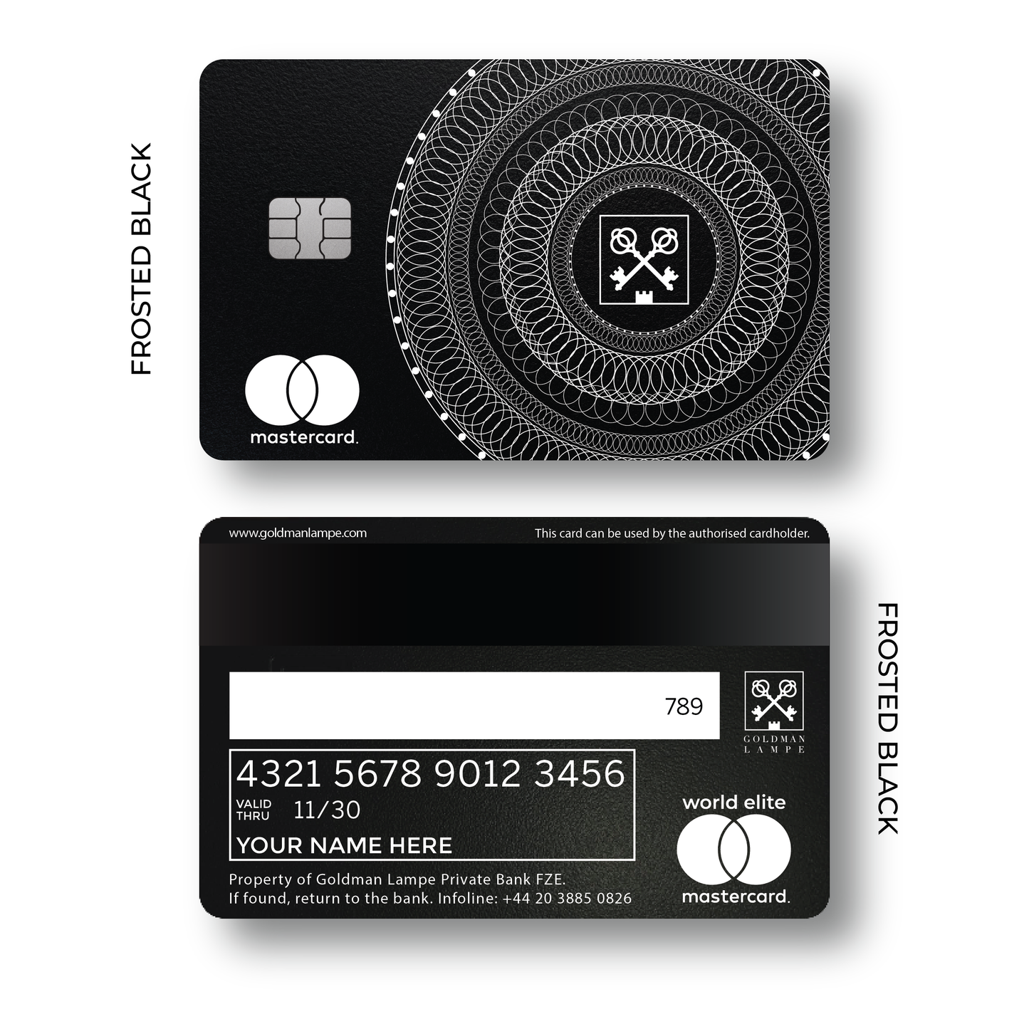 Metal Card Goldman Lampe