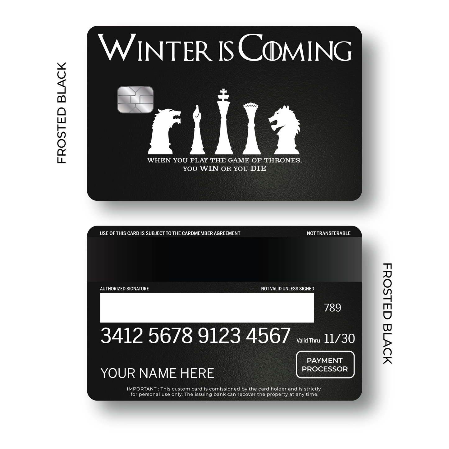 Metal Card Winter is Coming