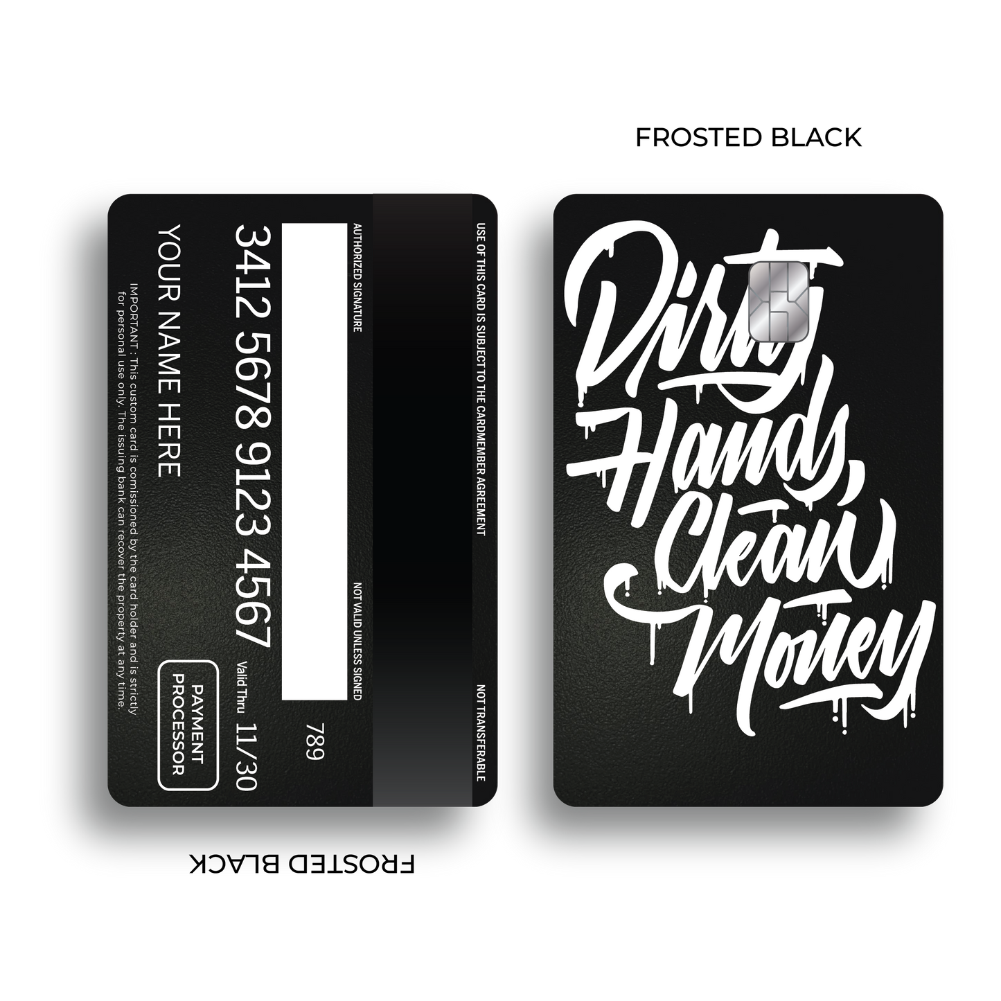 Metal Card Dirty Hands Clean Money