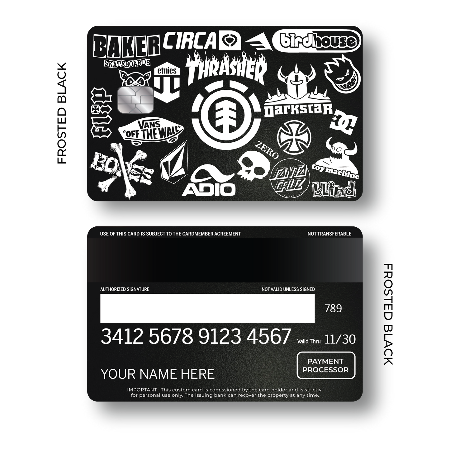 Metal Card OG Skate Brands