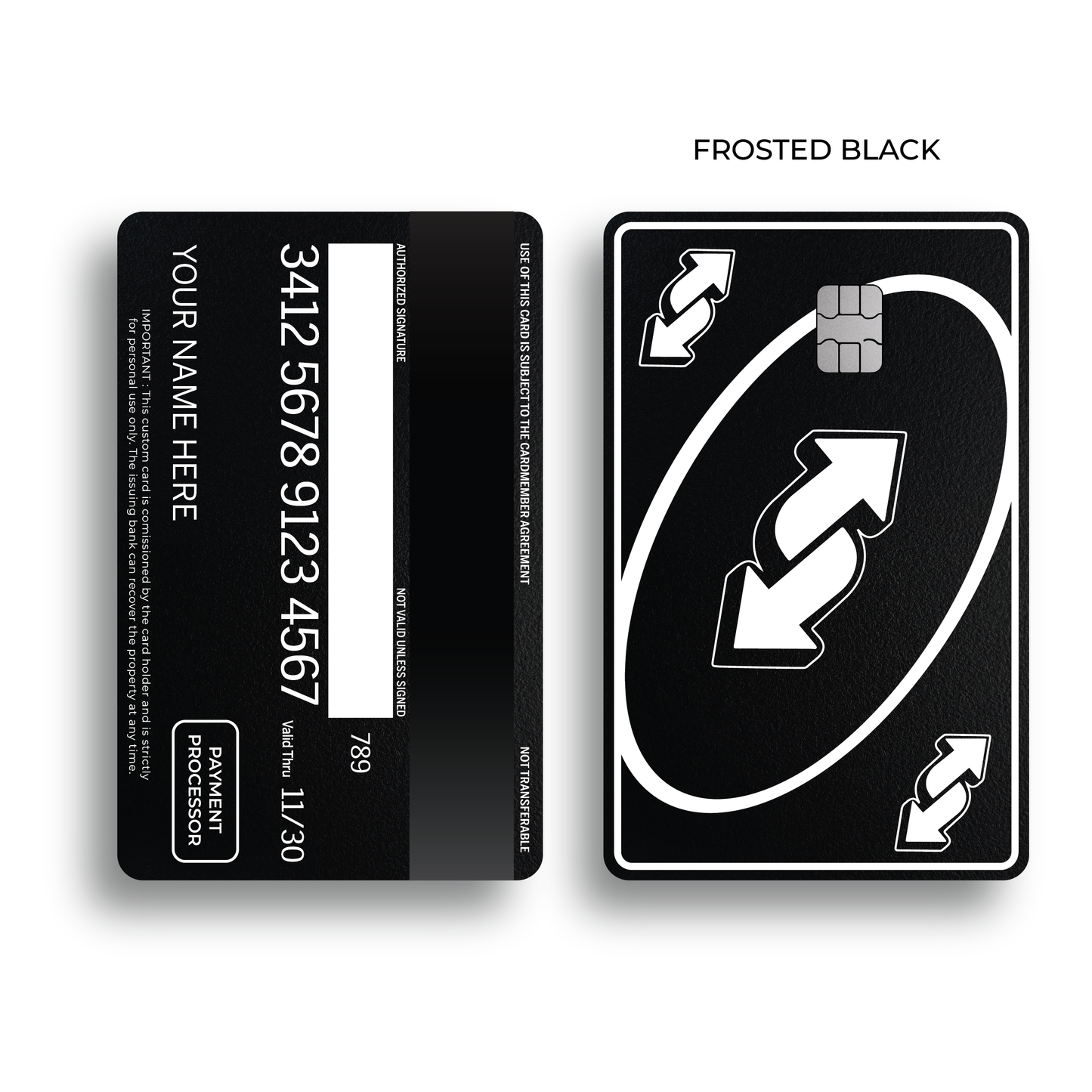 Metal Card Uno Reverse