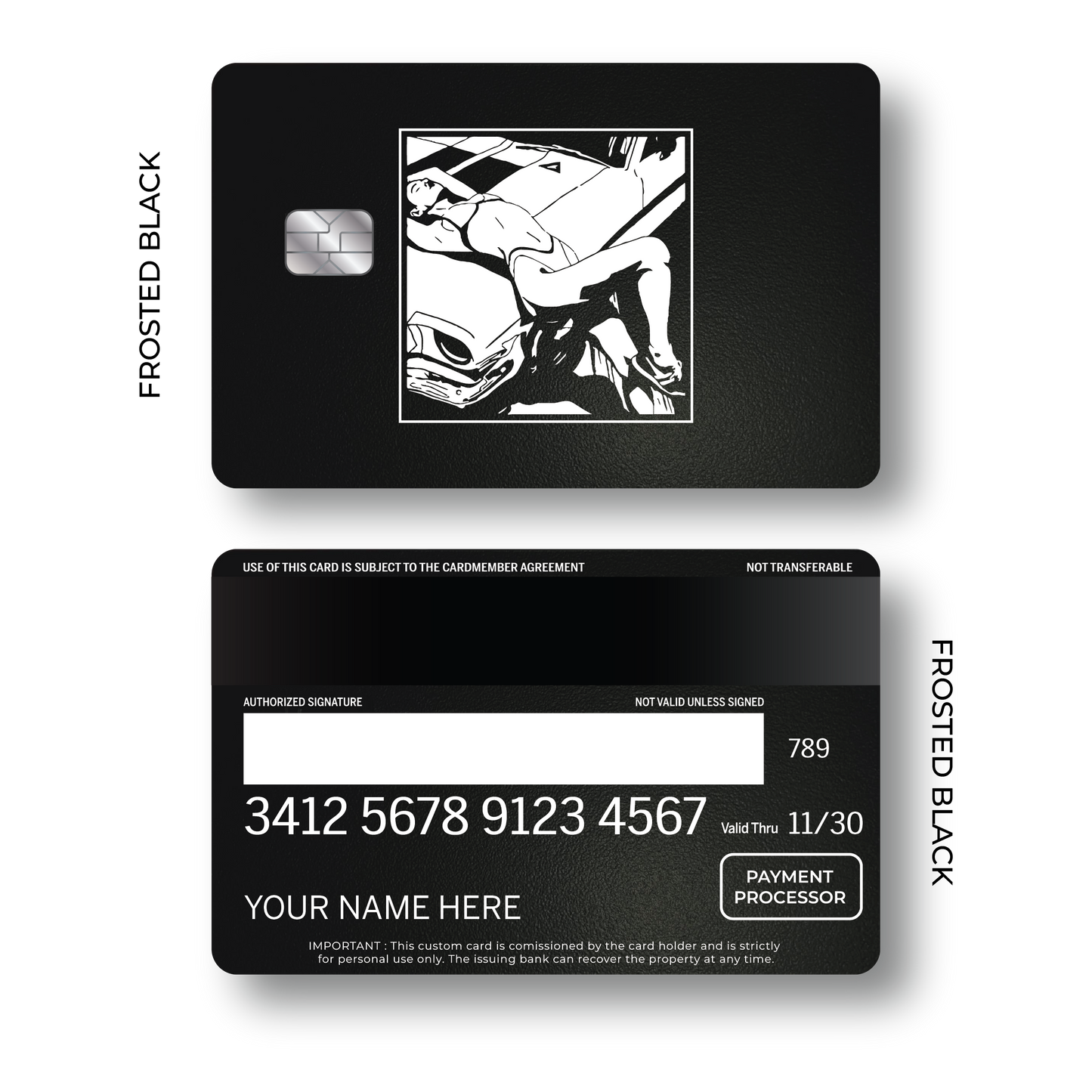 Metal Card Midnight Avenue