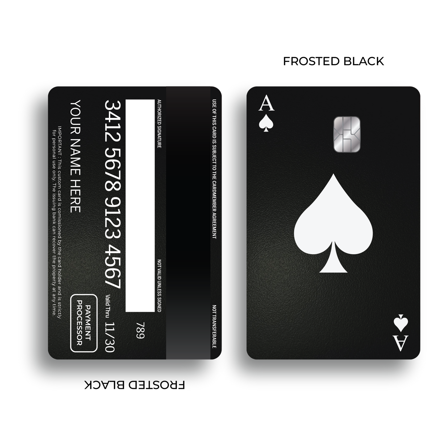 Metal Card Ace of Spades V1