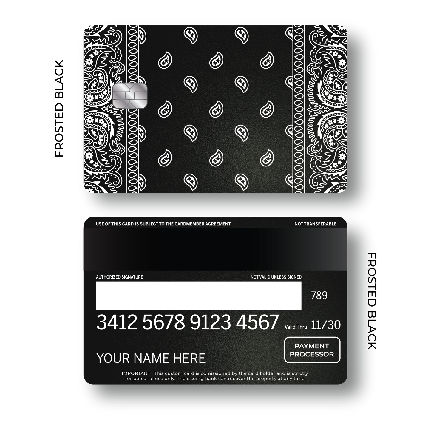 Metal Card Paisley
