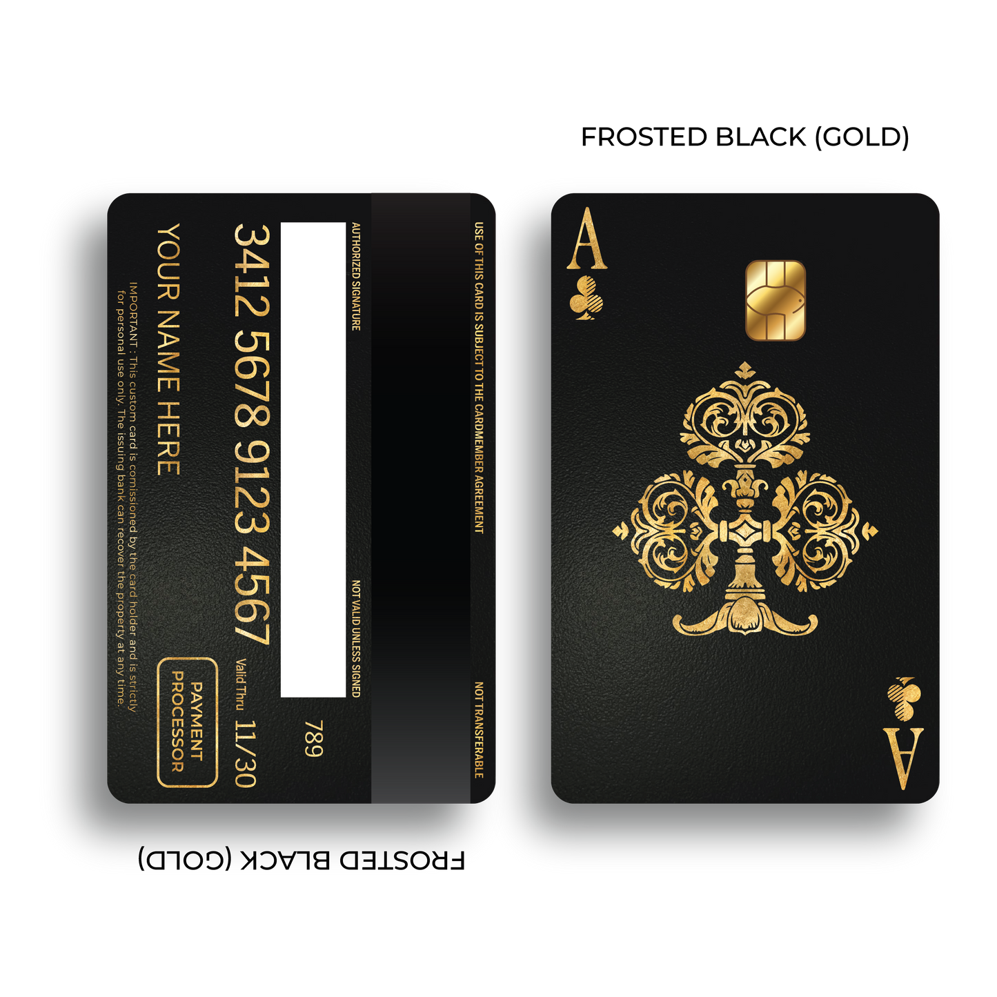 Metal Card Ace of Clubs