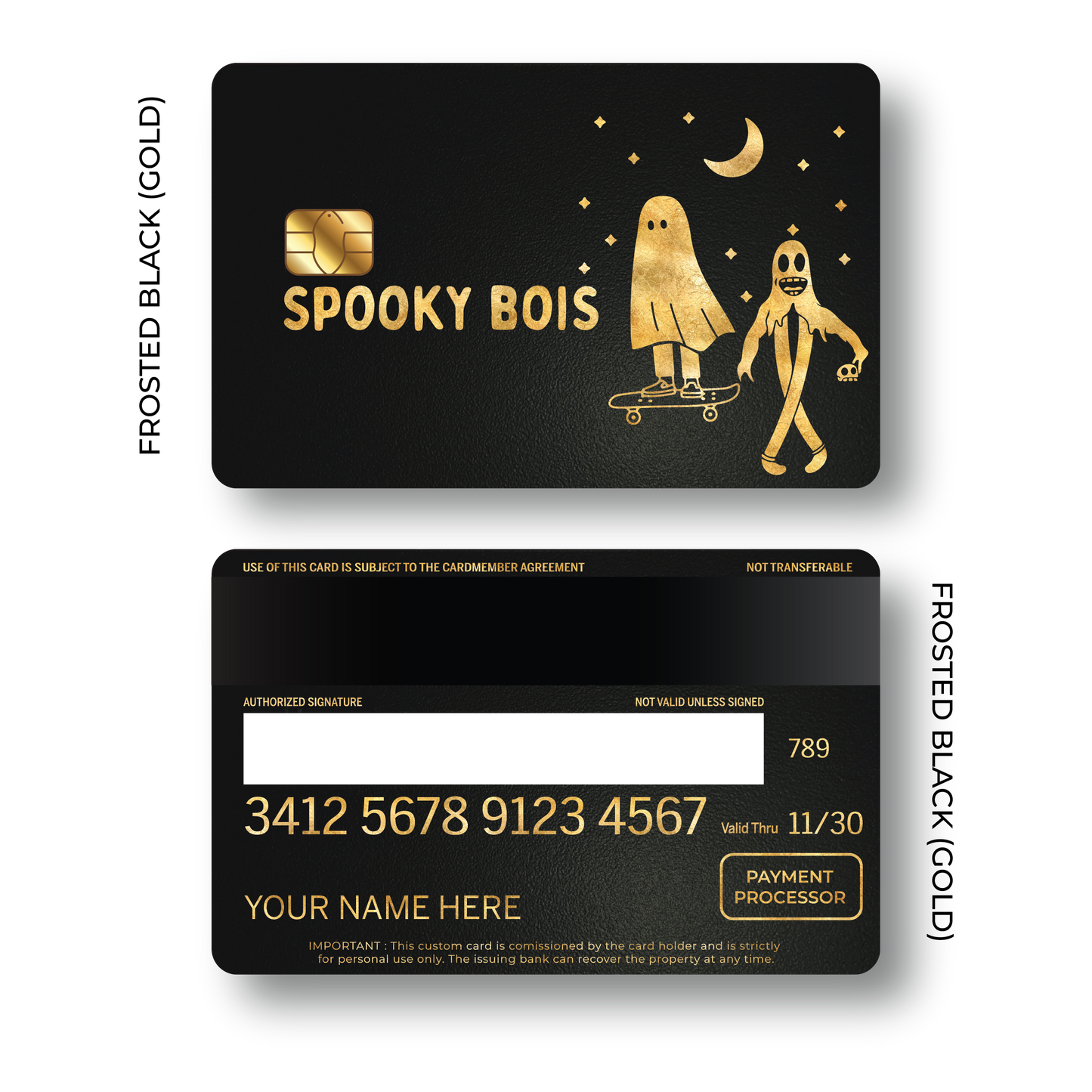 Metal Card Spooky Bois